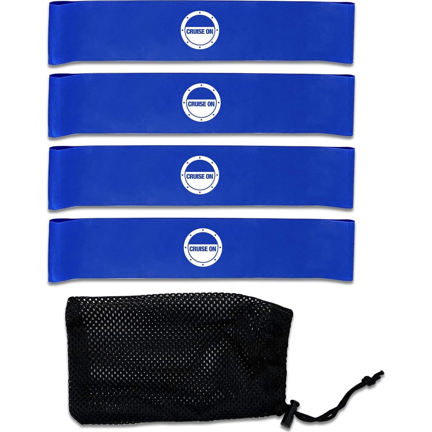 Bandas de Toalla Cruise On para Sillas de Playa - Paquete de 4