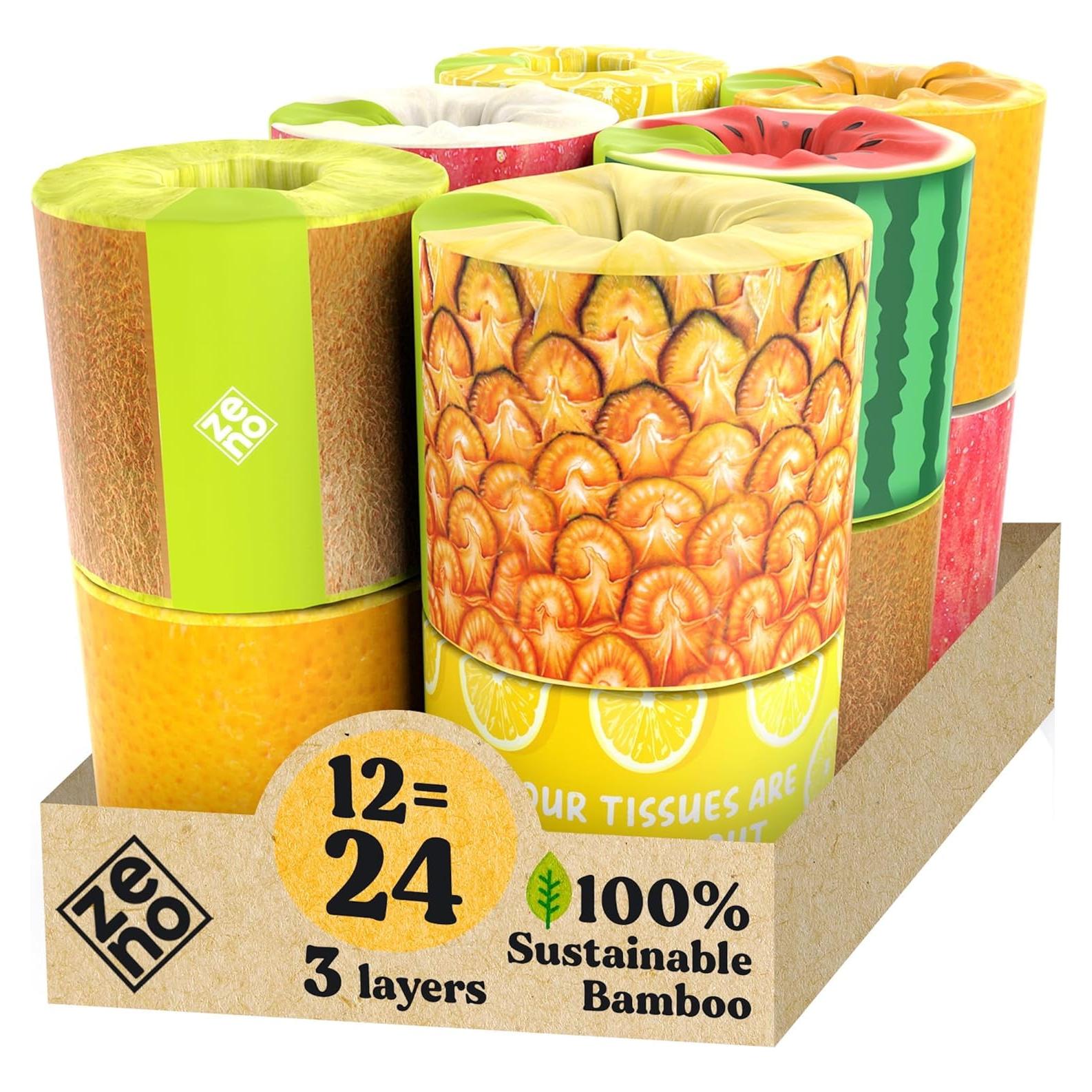 Papel Higiénico Orgánico ZENO 3 Capas 12 Rollos Jumbo 350 Hojas