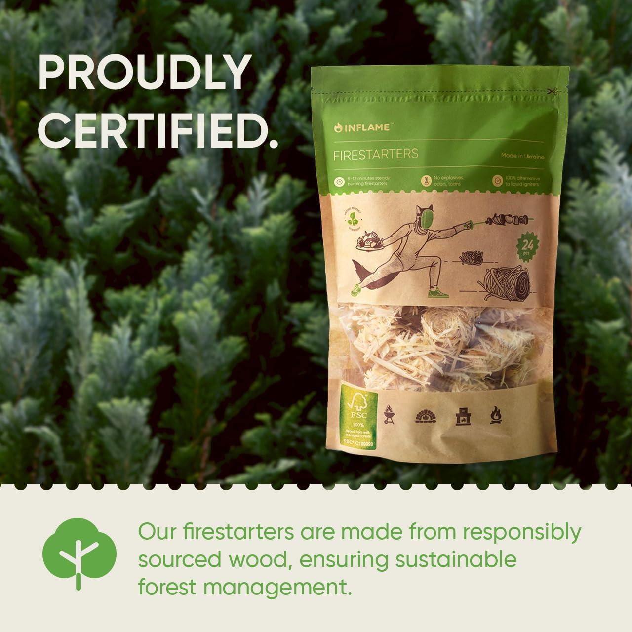 Encendedores de Fuego Inflame - 24 Piezas Impermeables