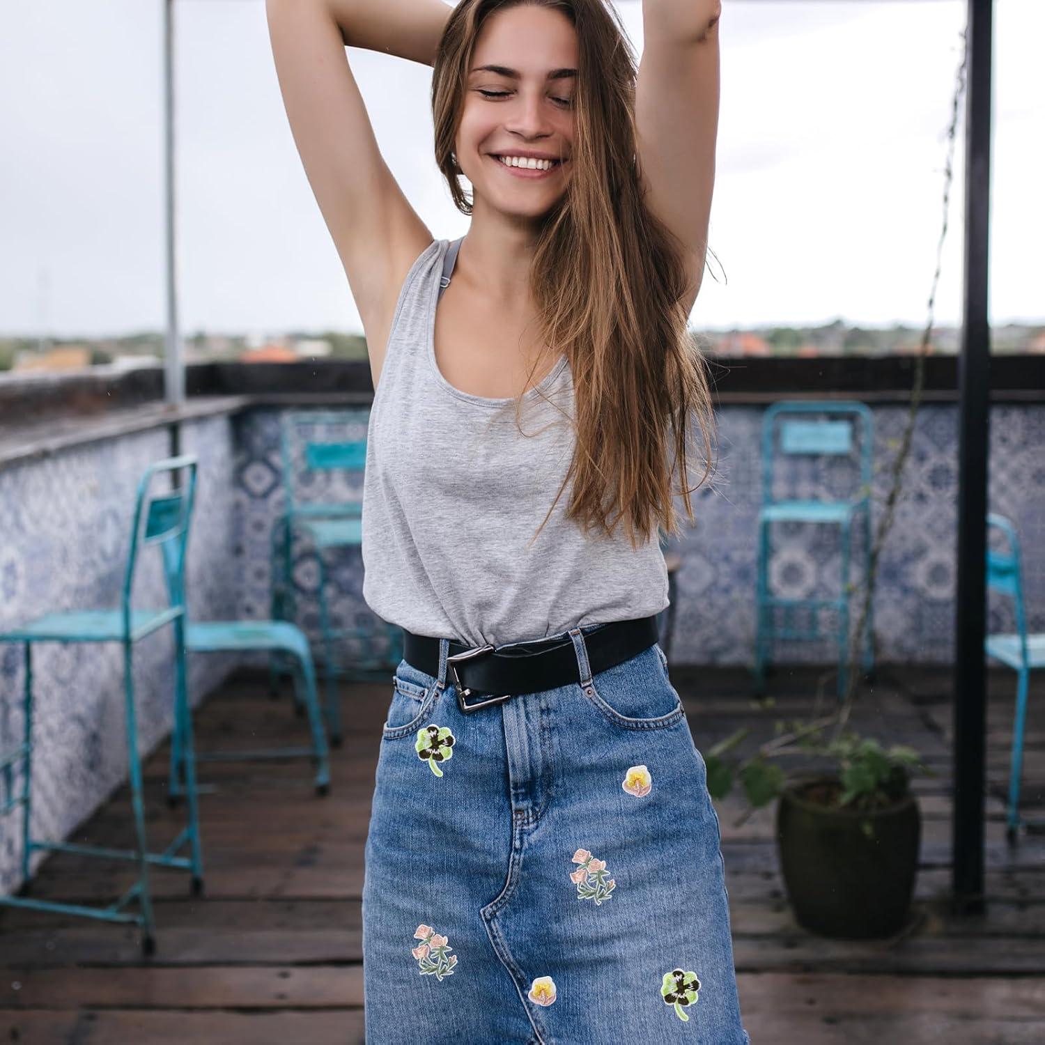 15 Piezas Parche Bordado Flores KALIONE para Planchar y Coser