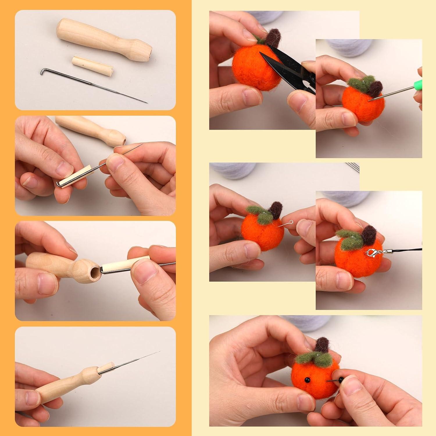 Kit de Fieltro con Aguja SOCNITC 45 Colores 300g DIY Manualidades