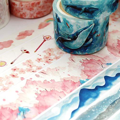 Cinta Washi YUBBAEX 3 Rollos Decorativa 15mm y 30mm