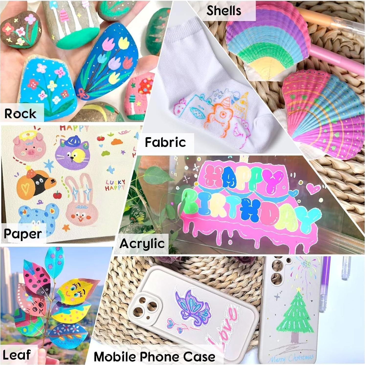 Set de 24 Bolígrafos de Gel Acrílico InkSlick Multicolor