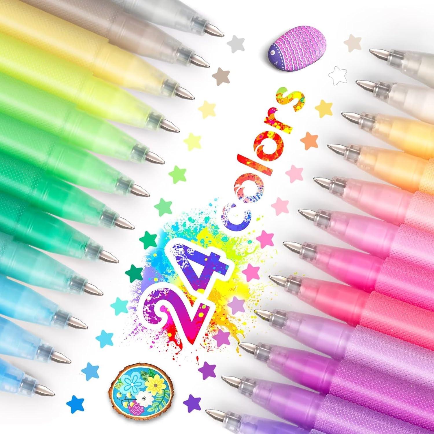 Set de 24 Bolígrafos de Gel Acrílico InkSlick Multicolor