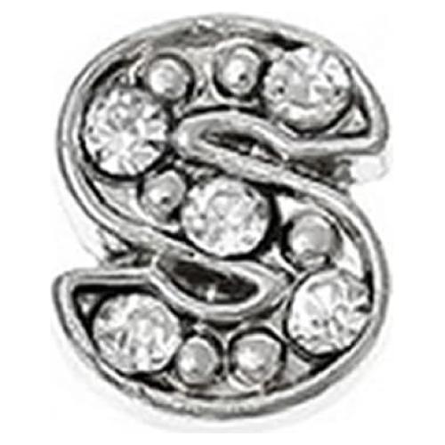 Encanto Flotante Letra S Sexy Sparkles para Locket de Vidrio