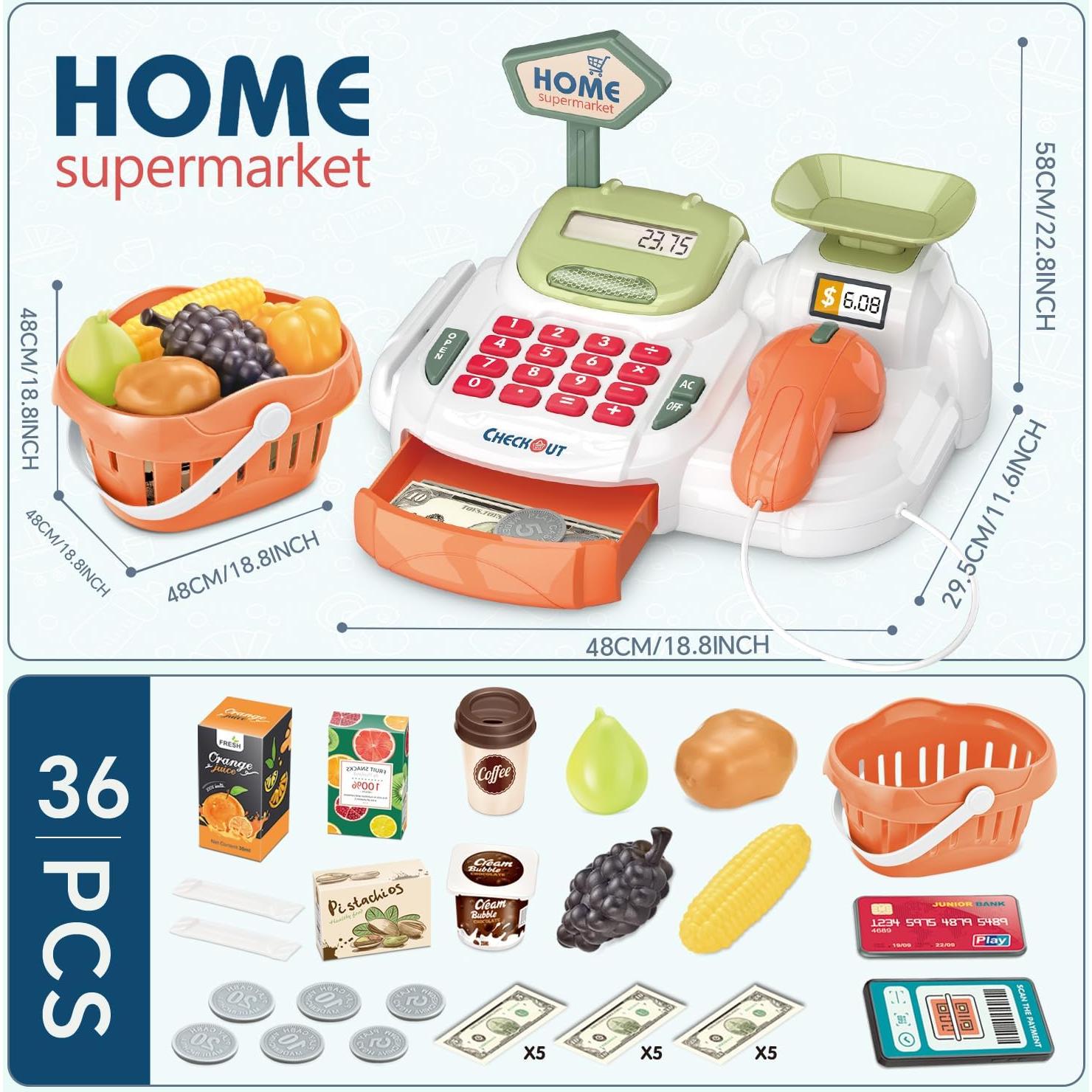 Caja Registradora de Juguete Sotodik con Sonidos y Accesorios