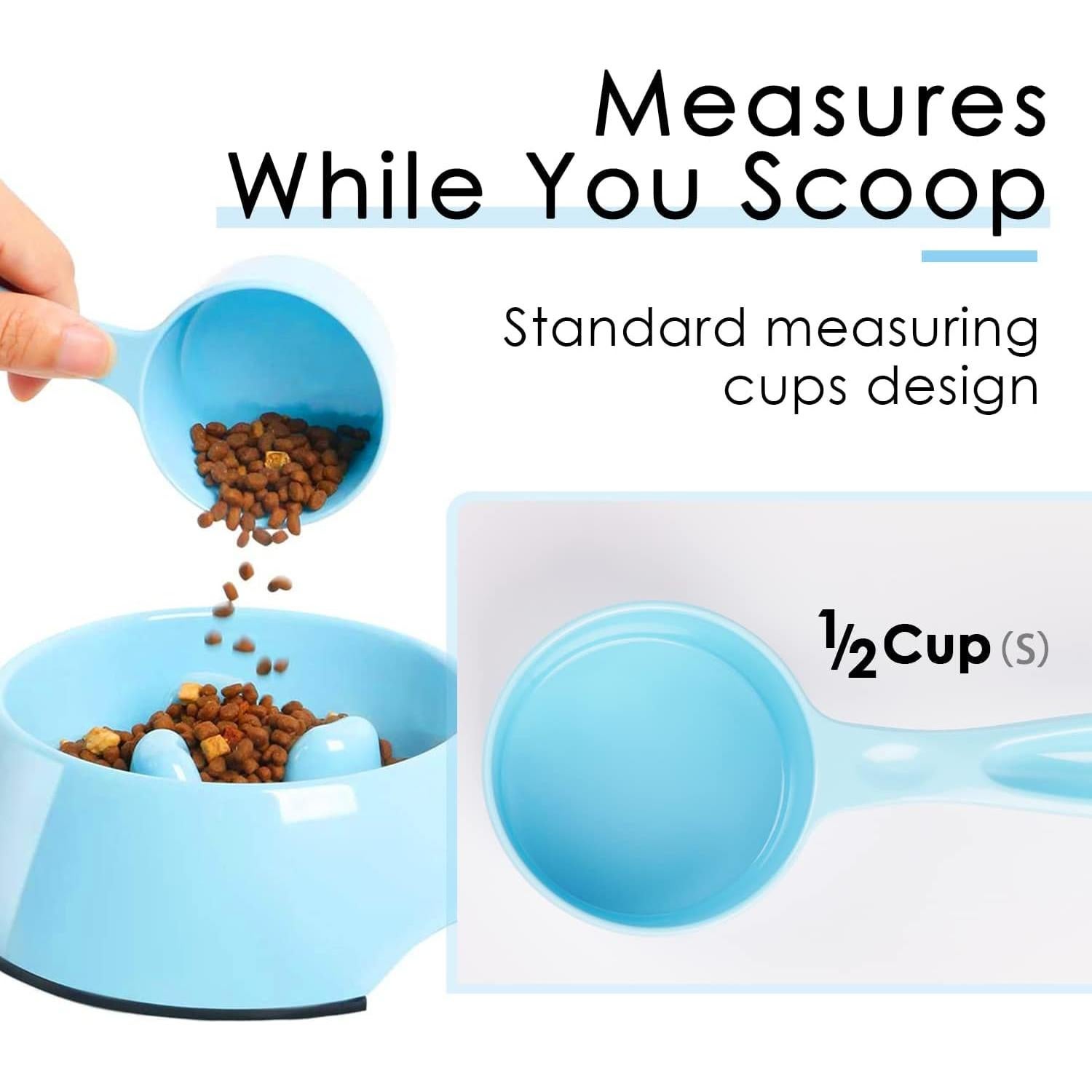 Cuchara de Medición para Mascotas Super Design - 1 Taza Azul