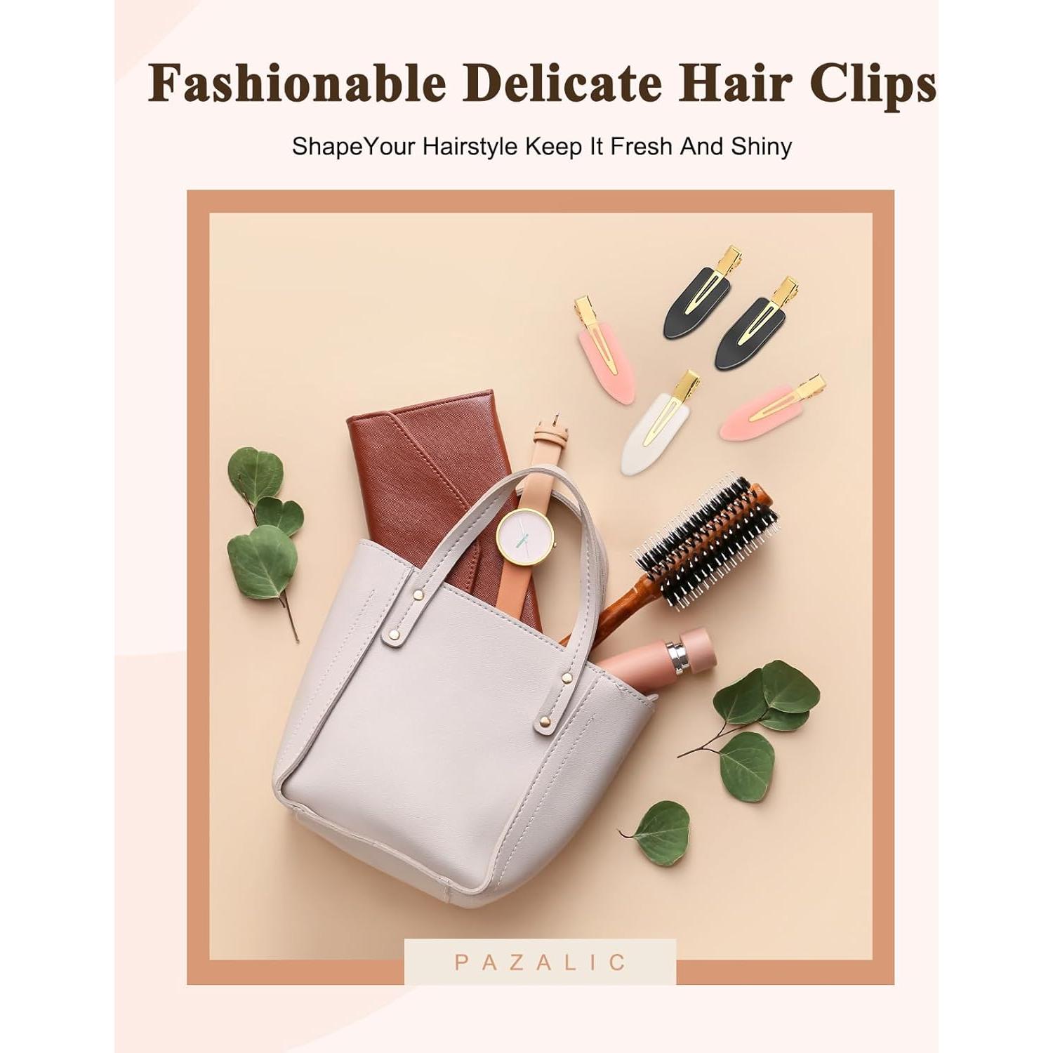 8 Pinzas para el Cabello Sin Marcas PL - Diseño Premium Negro