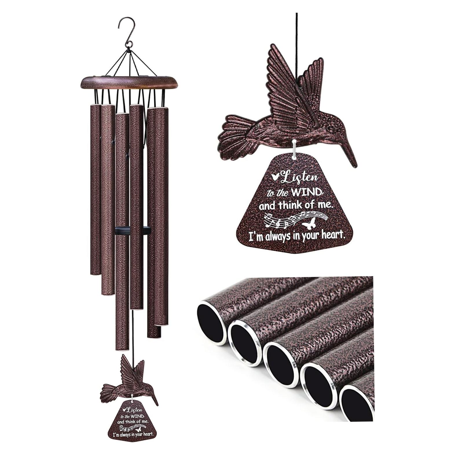 Campanas de Viento Memoriales Synhonty con Colibrí 81.3 cm