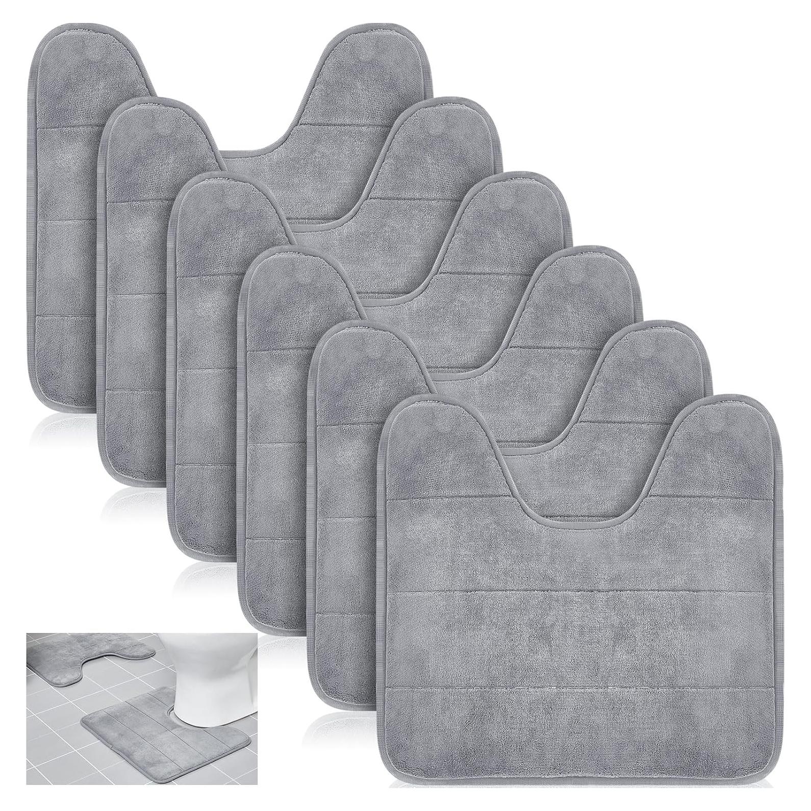 Timgle 6 Alfombrillas de Baño Espuma de Memoria Antideslizantes 40x50cm