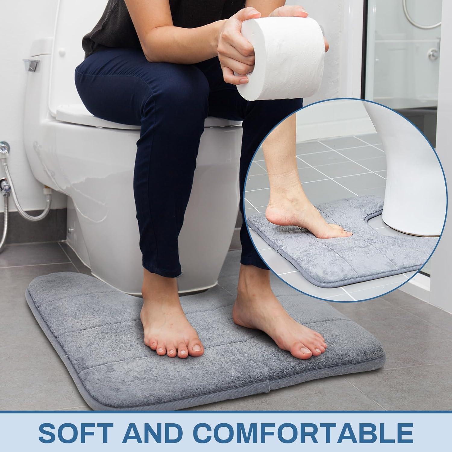 Timgle 6 Alfombrillas de Baño Espuma de Memoria Antideslizantes 40x50cm