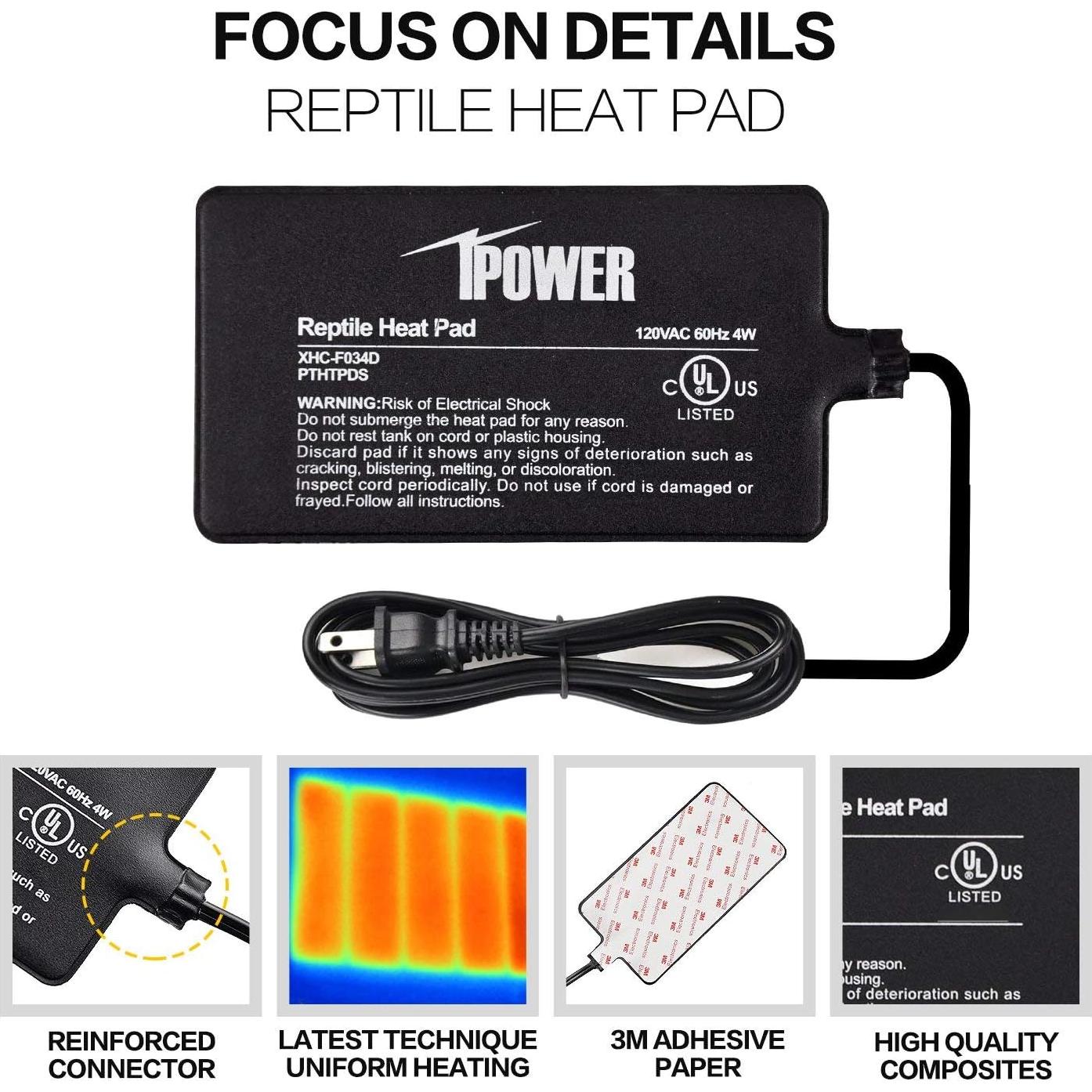 Almohadilla Térmica para Reptiles iPower 10x17 cm 2 Pack