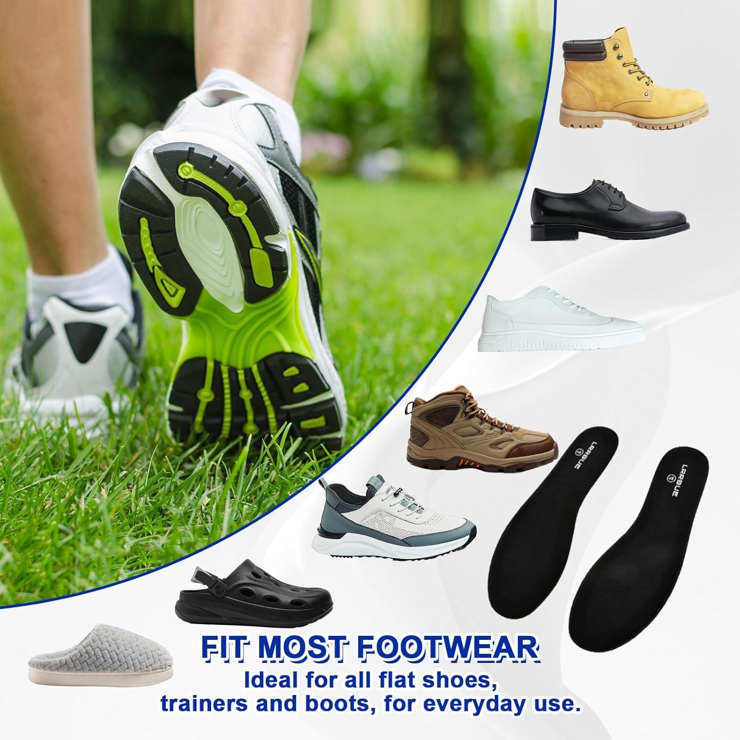 Plantillas de espuma viscoelástica LRRBUE 32.5x14.7cm negras