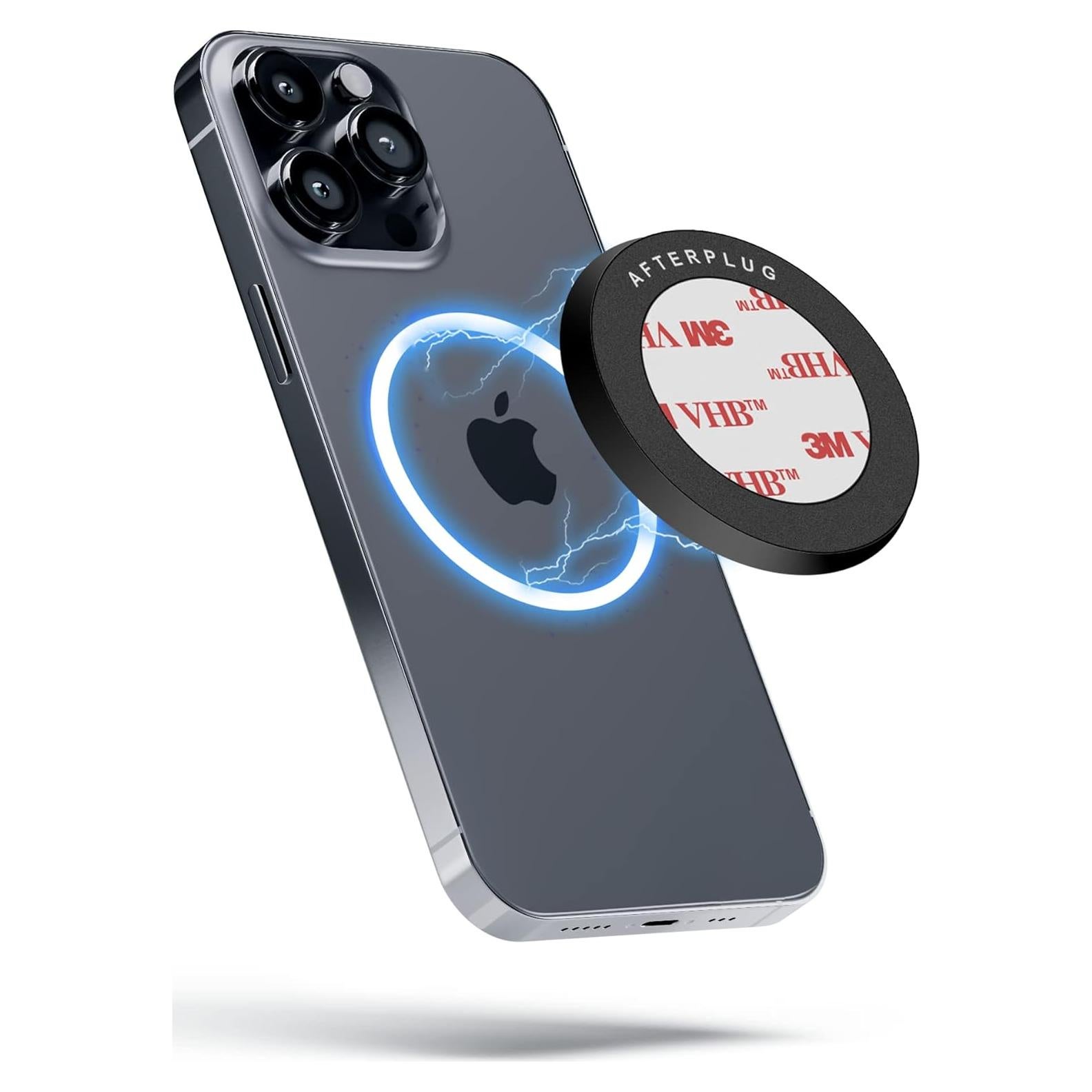 Pegatina Magnética Afterplug para iPhone 16/15/14/13/12 - Negro