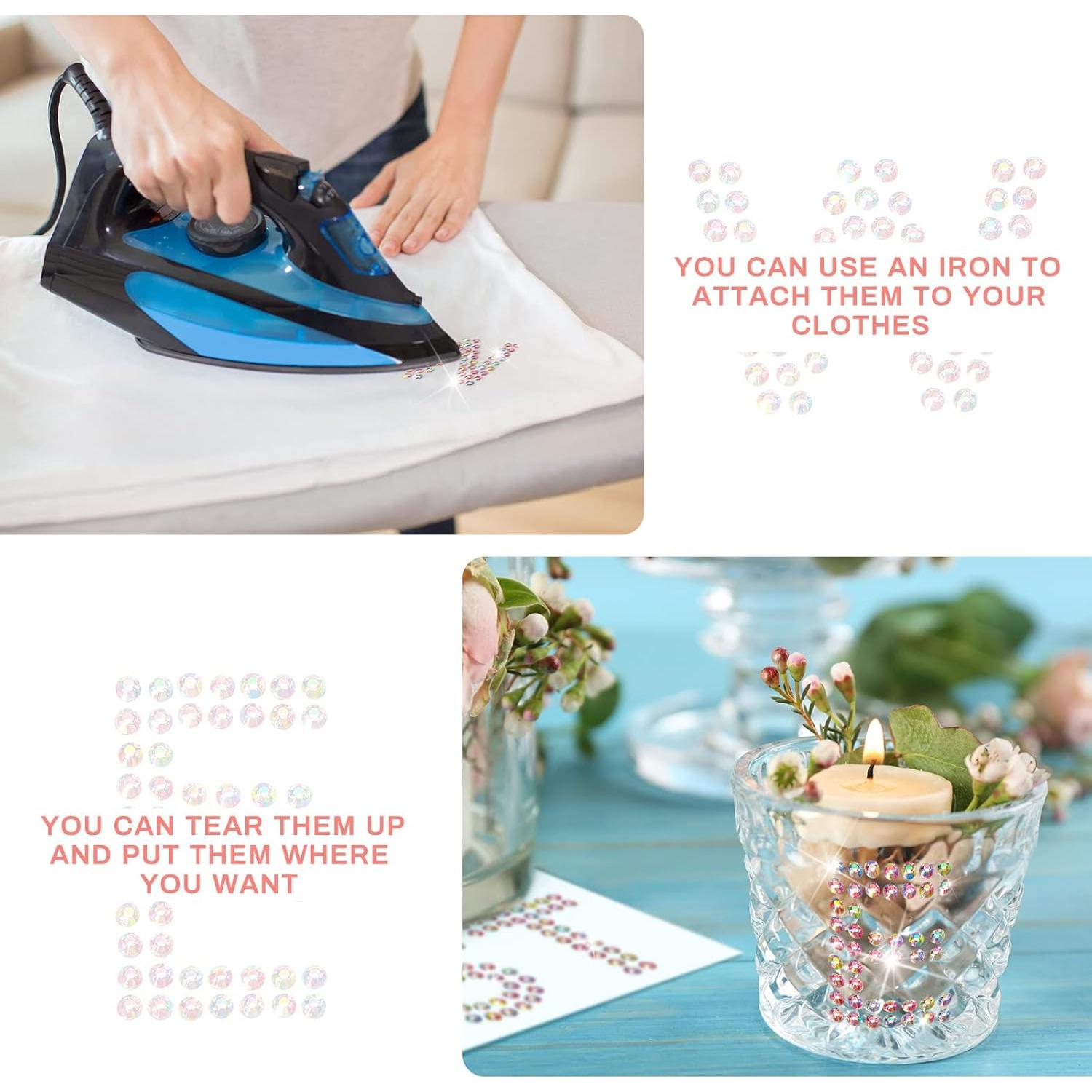 Zonon 136 Piezas Letras de Strass Brillantes Autoadhesivas