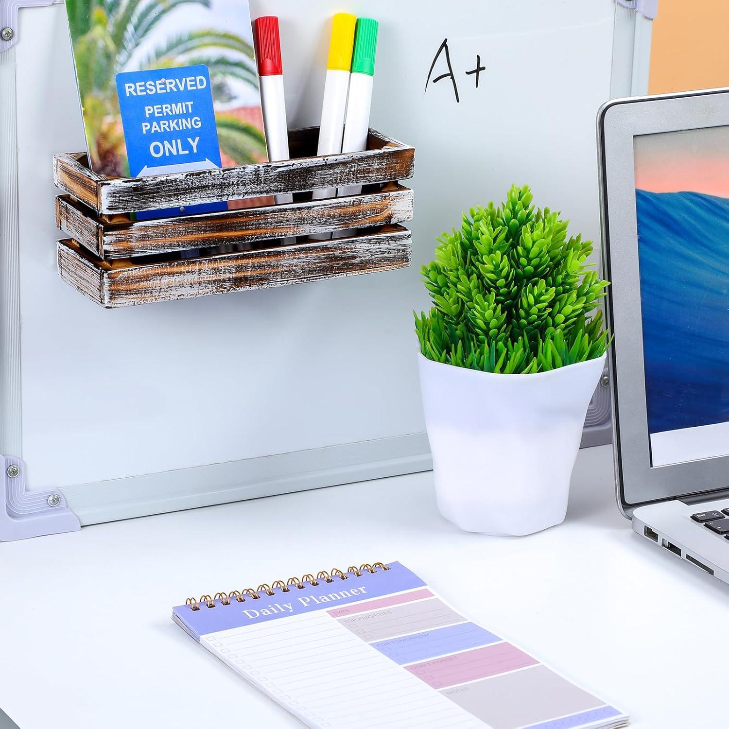 Soporte Magnético para Marcadores de Pizarra Tatuo - 4 Piezas Madera