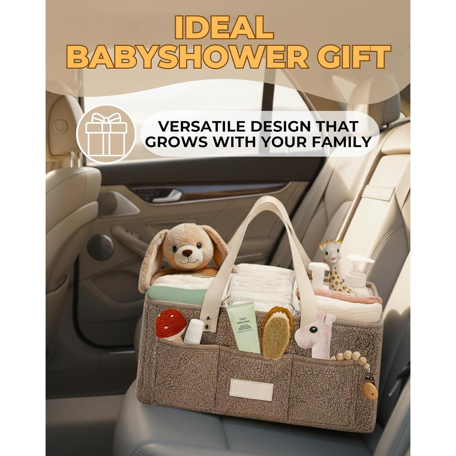 Organizador de Pañales Toodly con Almohadilla Cambiadora Taupe