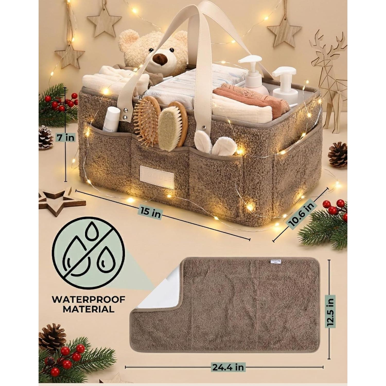 Organizador de Pañales Toodly con Almohadilla Cambiadora Taupe