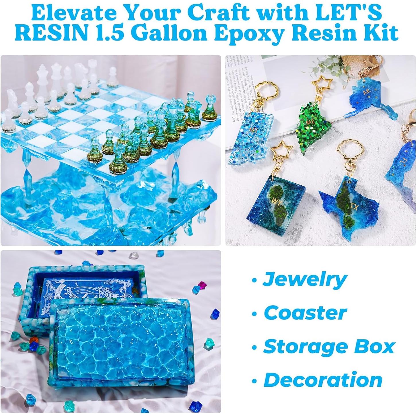 Kit de Resina Epoxy LET'S RESIN 5.68L Cristalina Sin Burbujas