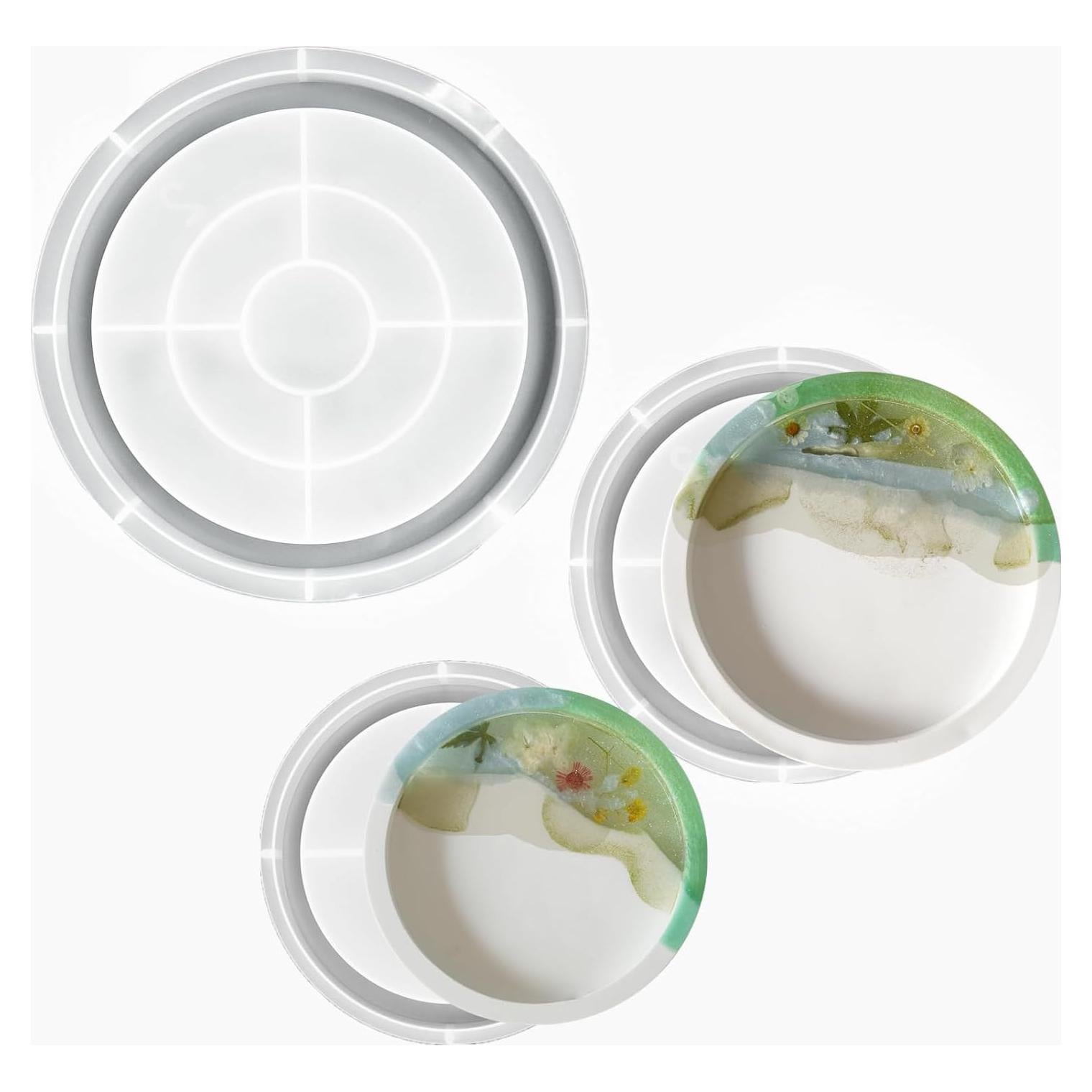 Juego de 3 Moldes de Bandeja Redonda AOEDEO - Silicona 27.94 cm