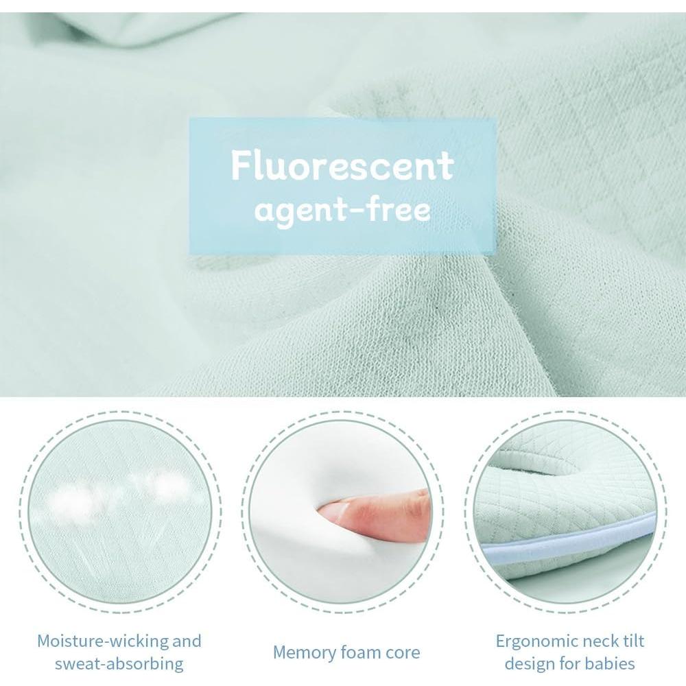 Almohada de Espuma de Memoria Cococu para Bebé Azul