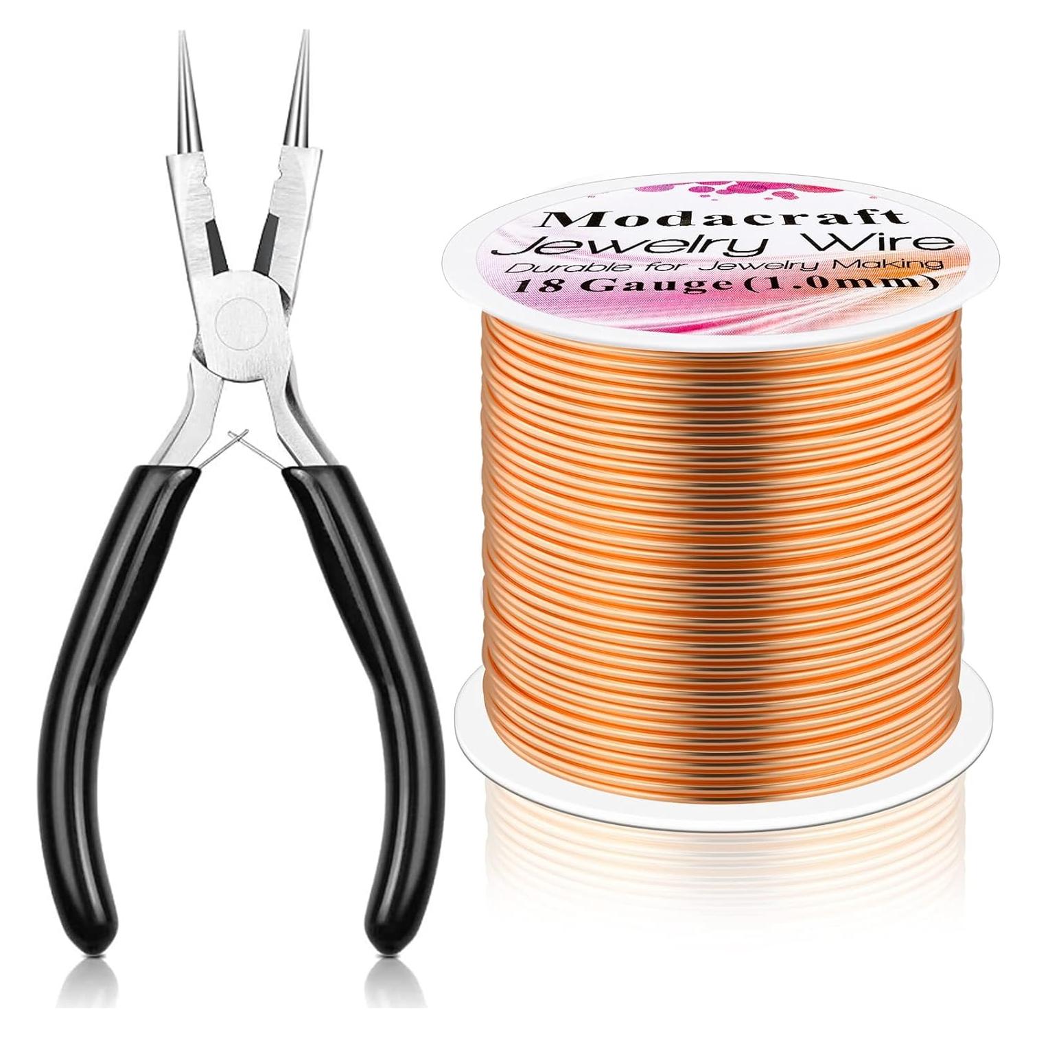 Modacraft Alambre de Cobre 18 Calibres 20 m y Alicates 4 en 1