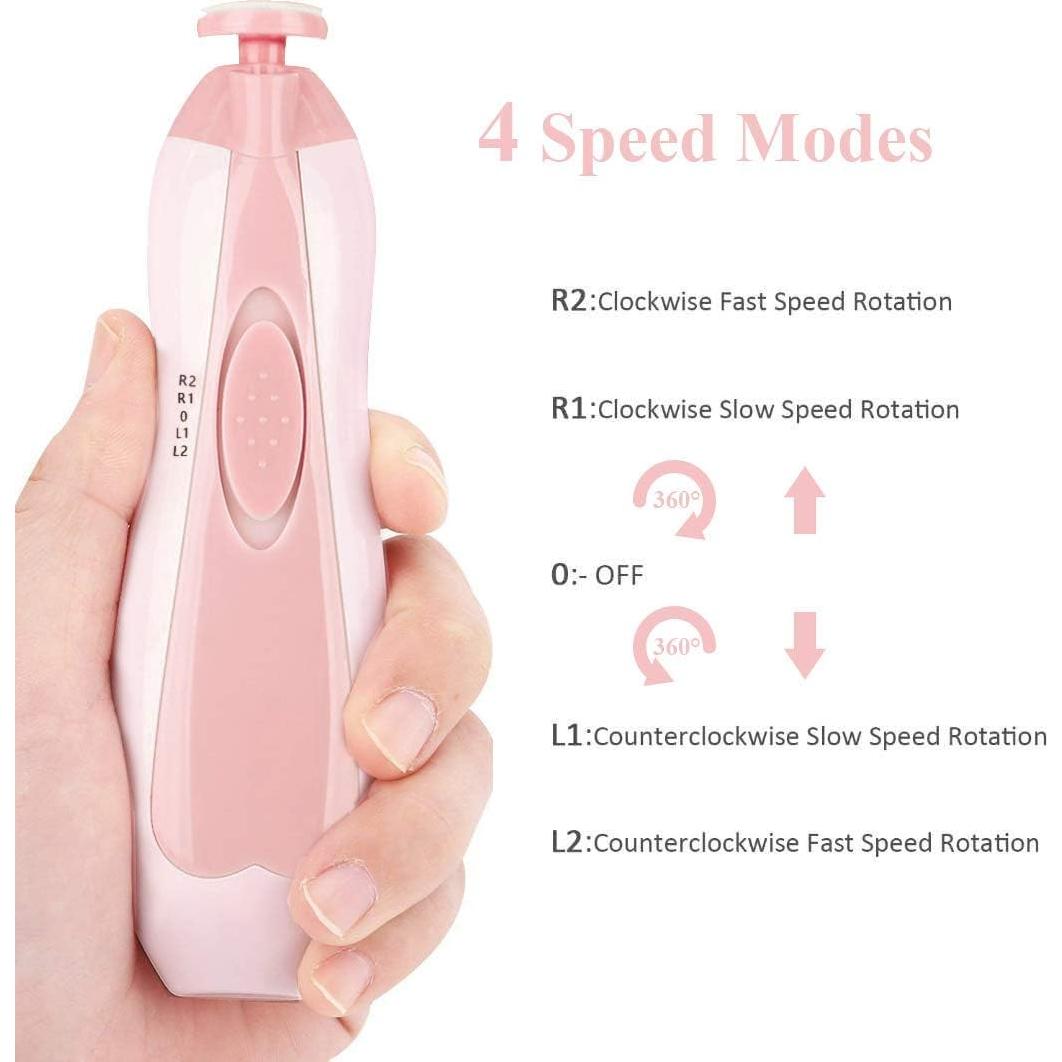 Cortador de Uñas Eléctrico OUREPOCA 6-en-1 con Luz LED