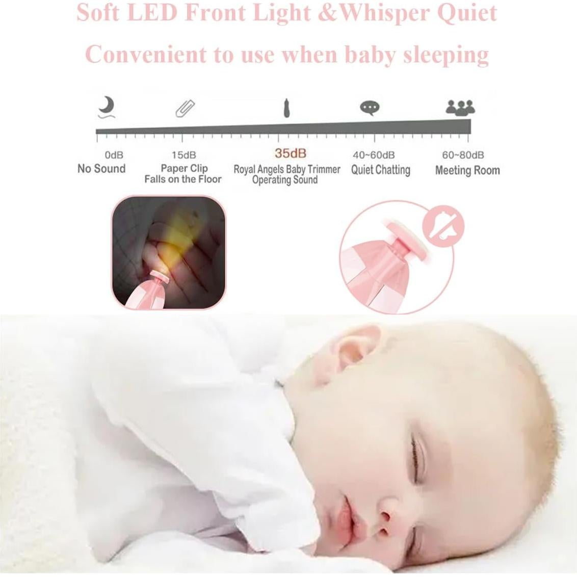 Cortador de Uñas Eléctrico OUREPOCA 6-en-1 con Luz LED