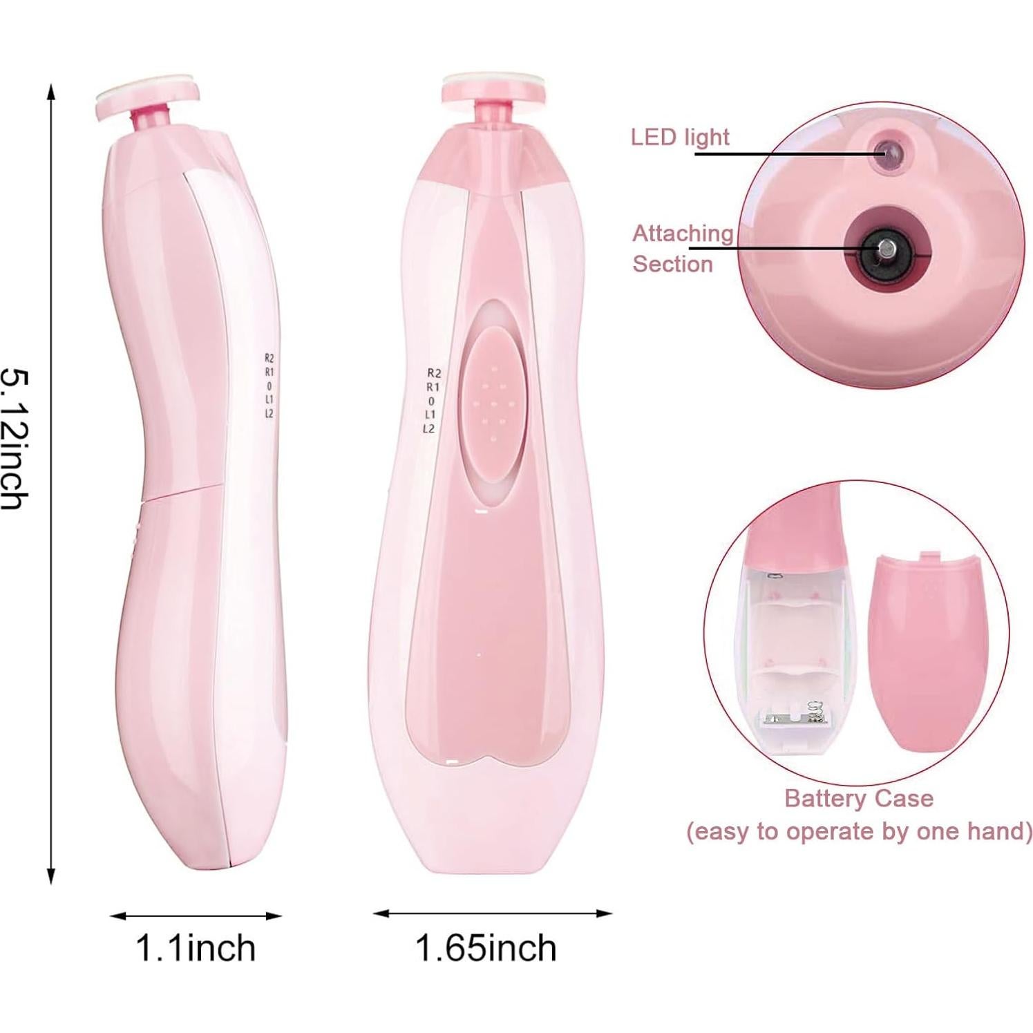 Cortador de Uñas Eléctrico OUREPOCA 6-en-1 con Luz LED