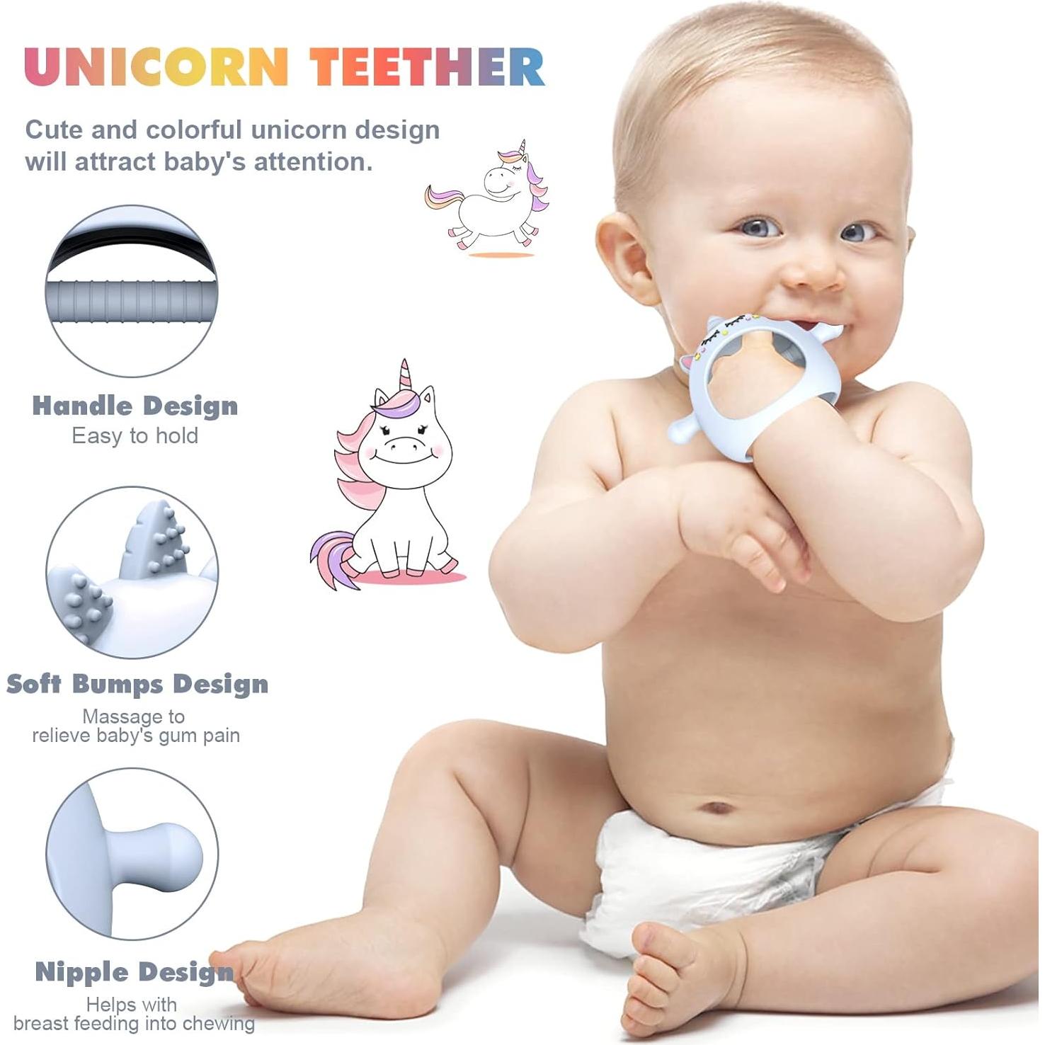 Mordedor para Bebés Unicornio Tinabless Silicona 0-12 Meses