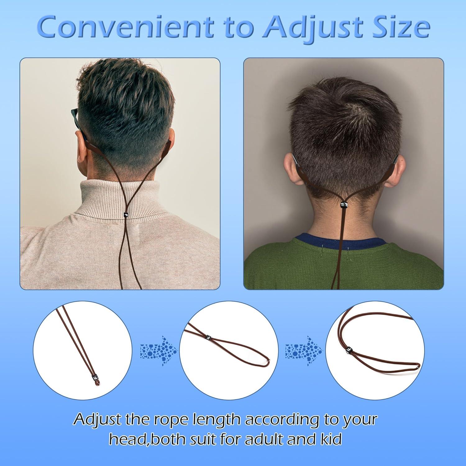 Correa de Silicona Elástica Feisedy para Gafas - 2 Paquetes