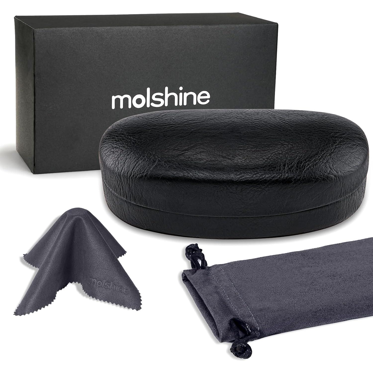Funda Dura para Gafas de Sol Molshine - Tamaño Universal, Negro