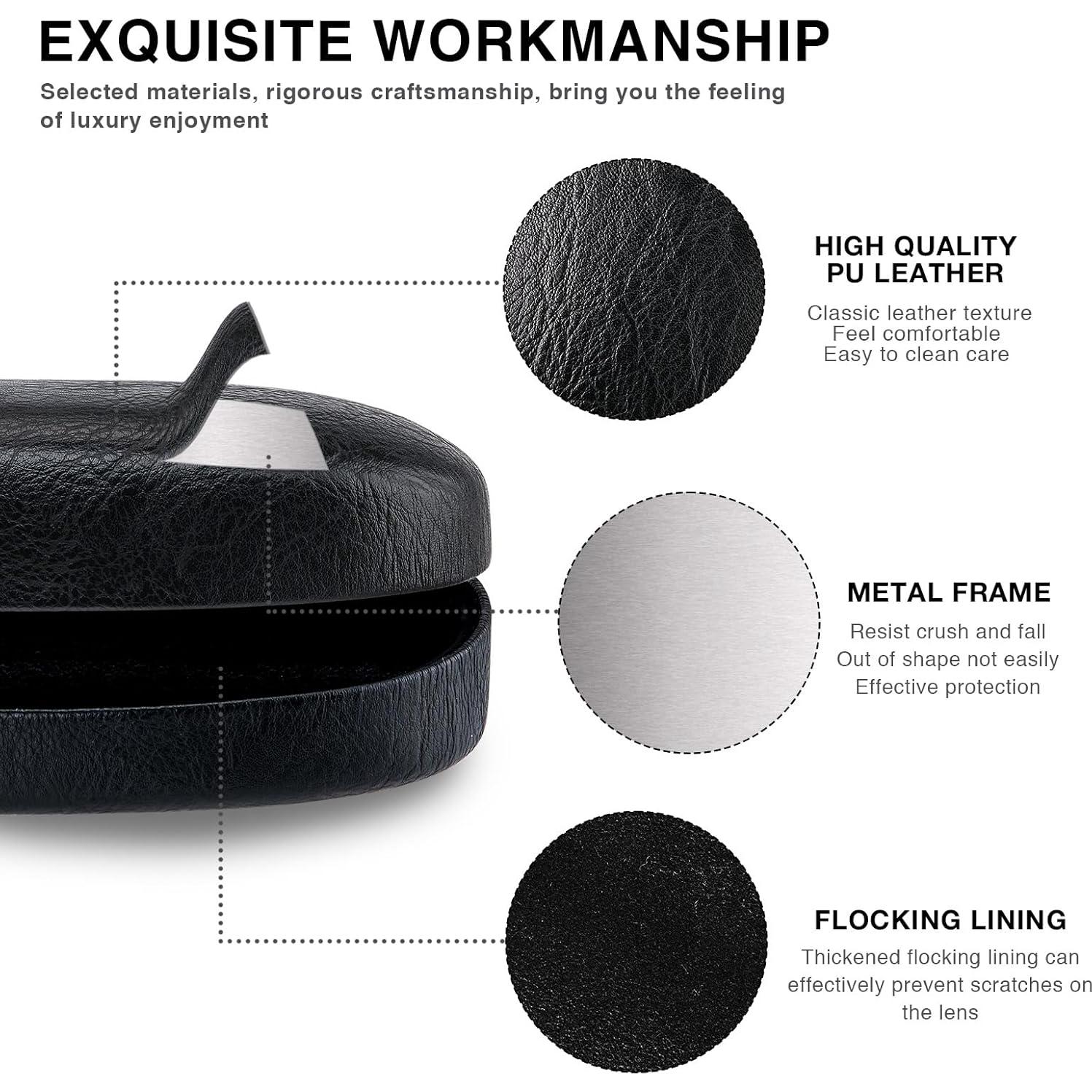 Funda Dura para Gafas de Sol Molshine - Tamaño Universal, Negro