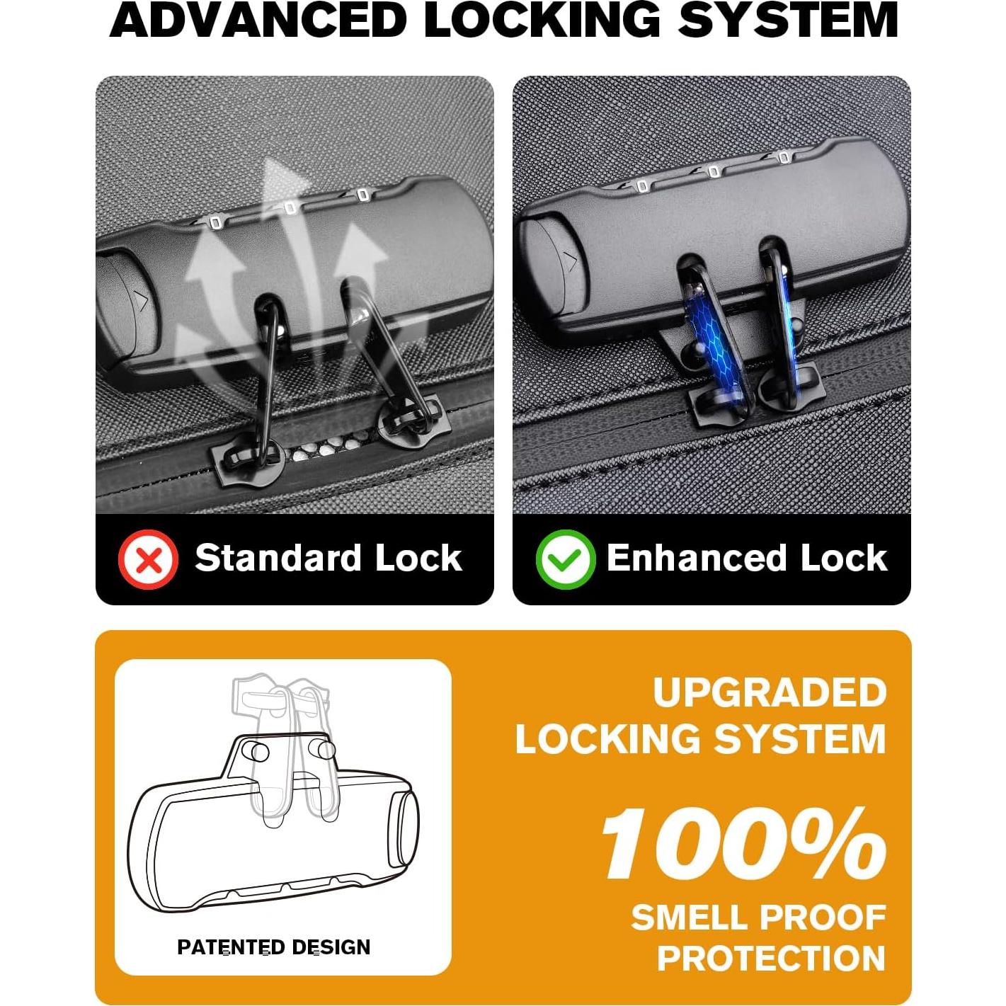 Bolsa a Prueba de Olores SafeDelux con Cerradura - Gris