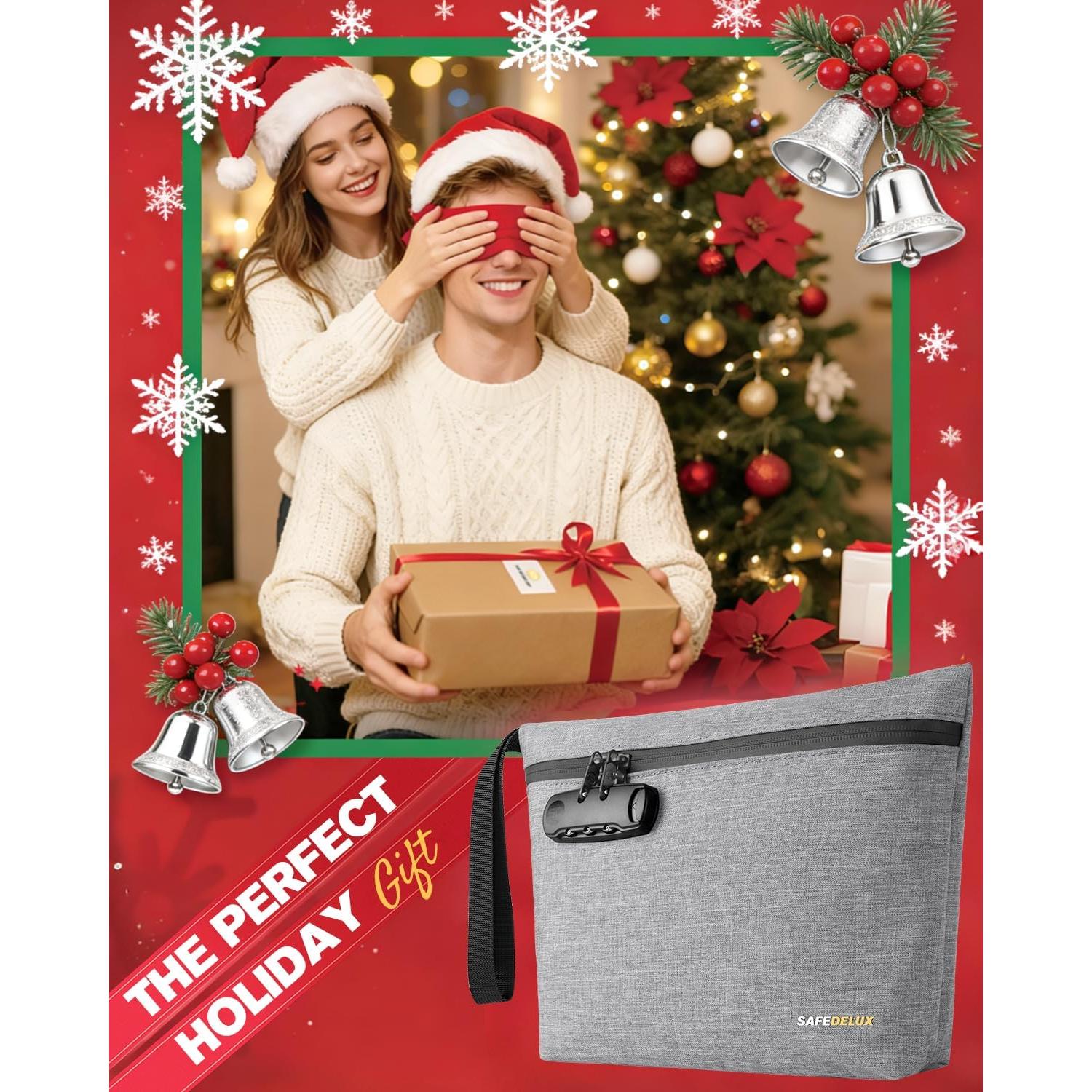 Bolsa a Prueba de Olores SafeDelux con Cerradura - Negra