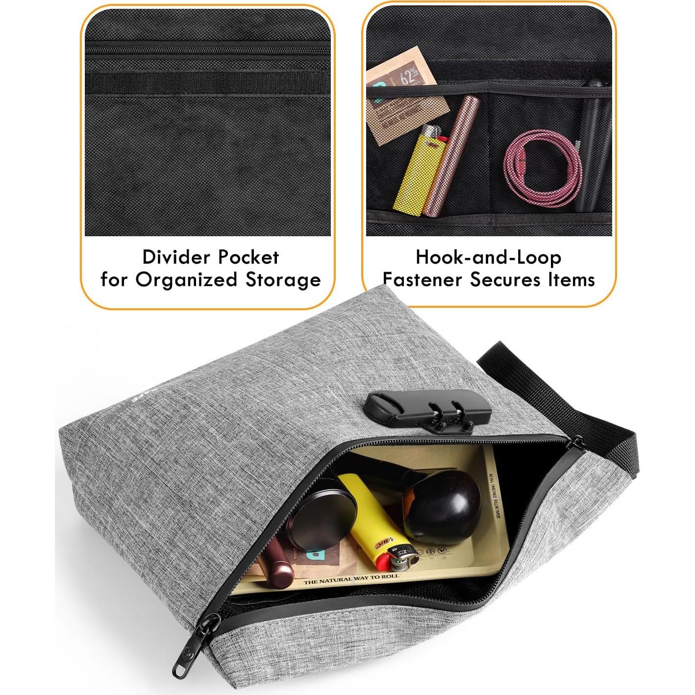 Bolsa a Prueba de Olores SafeDelux con Cerradura - Negra