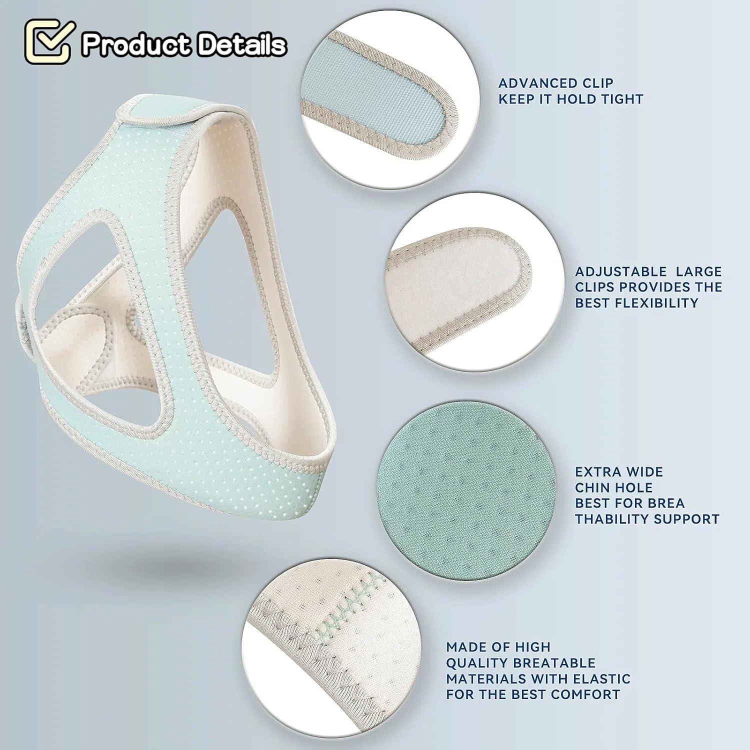 Correa para Barbilla Anti Ronquidos CTHTESY Azul Ajustable