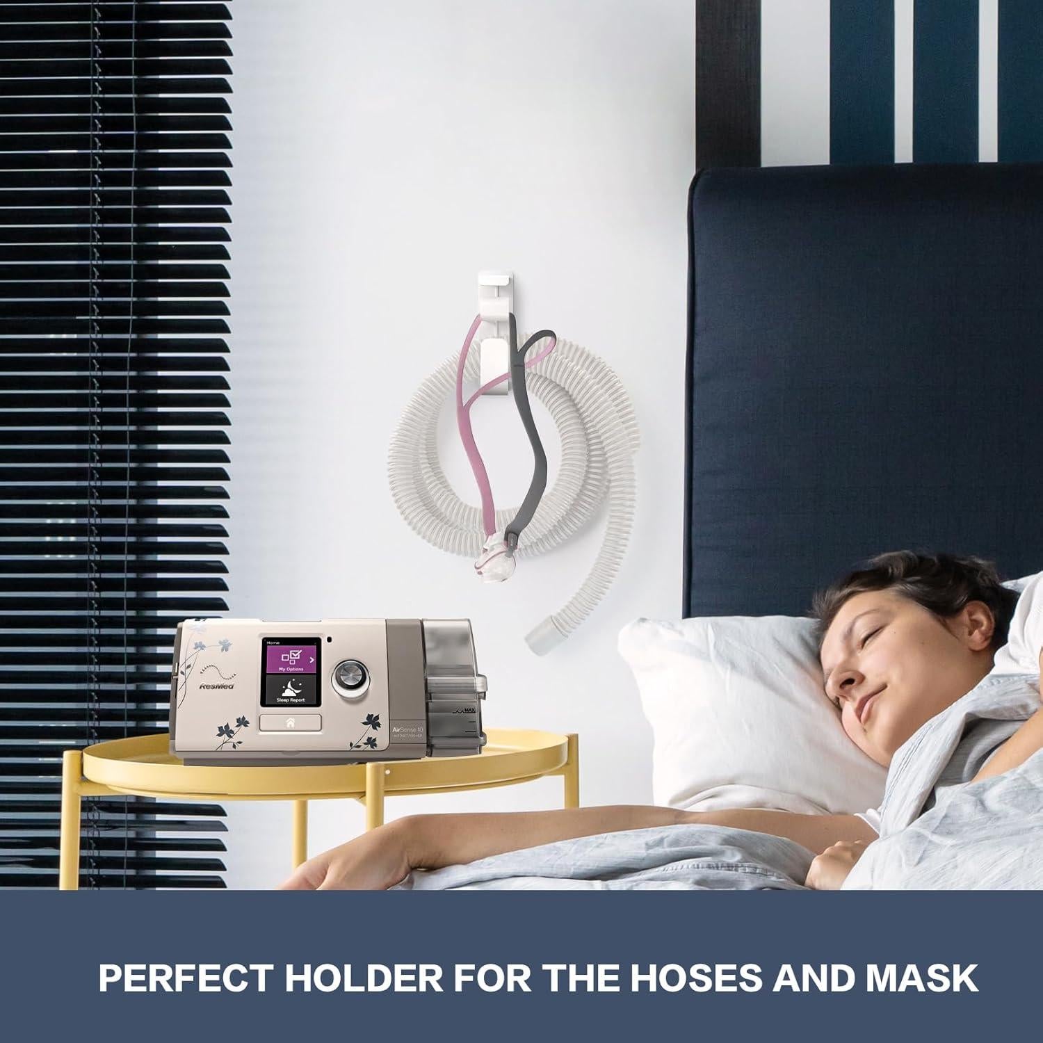 Soporte de Manguera CPAP Akiopey - Gancho Antideslizante Blanco