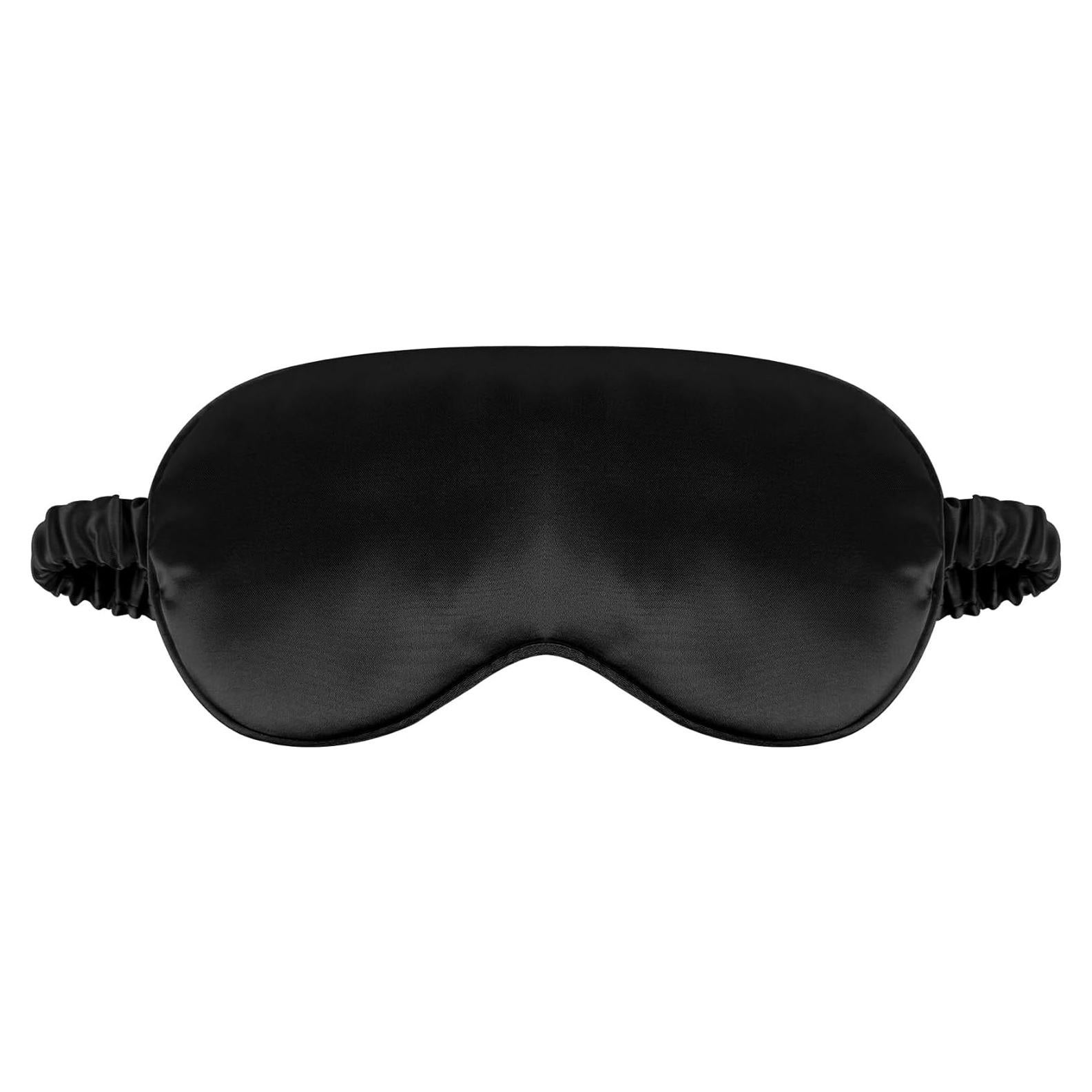 Máscara para Dormir de Seda QIANCAIWANG Negra 21.5x9.5cm