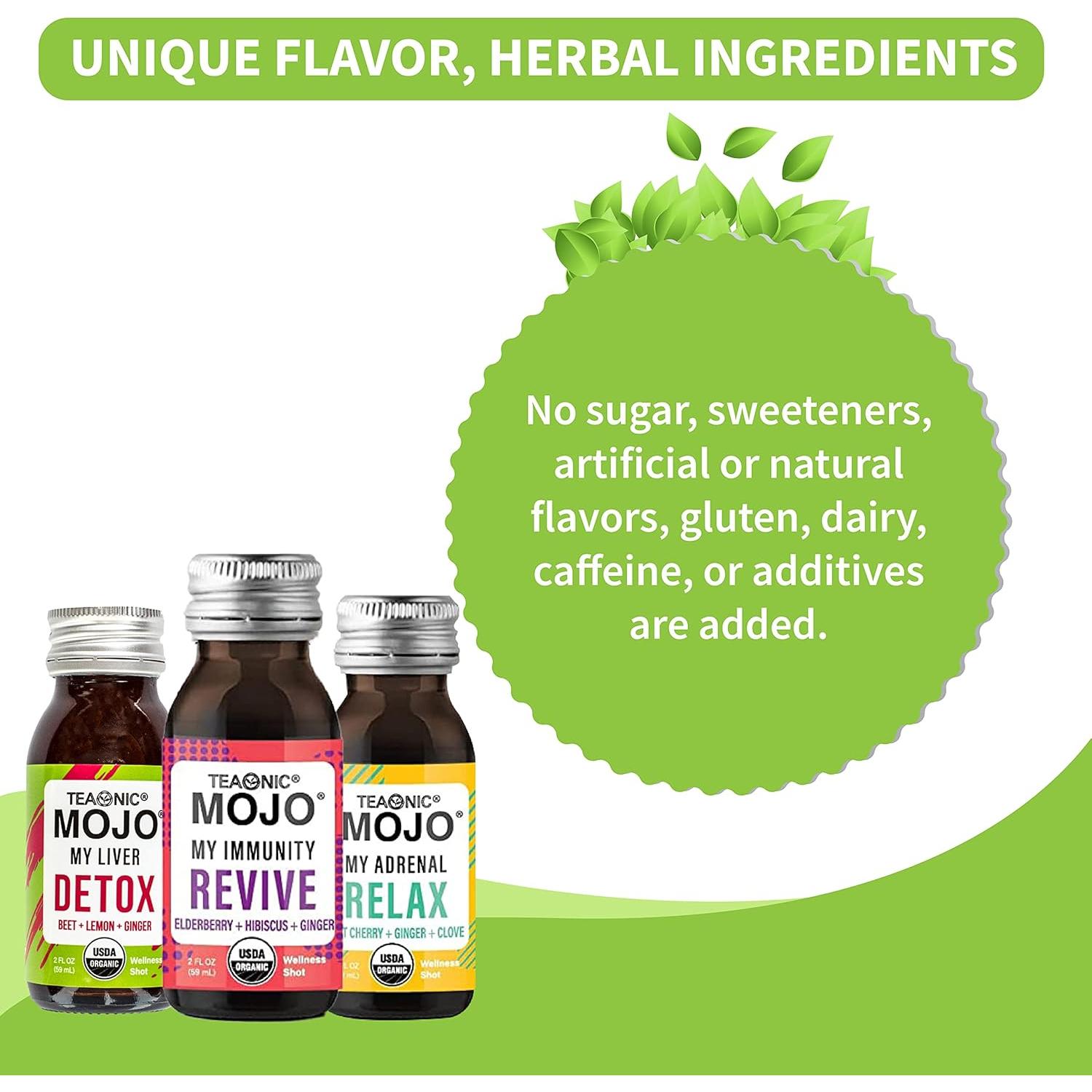 Shots de Bienestar Orgánicos Teaonic - Paquete Variado 12x59ml