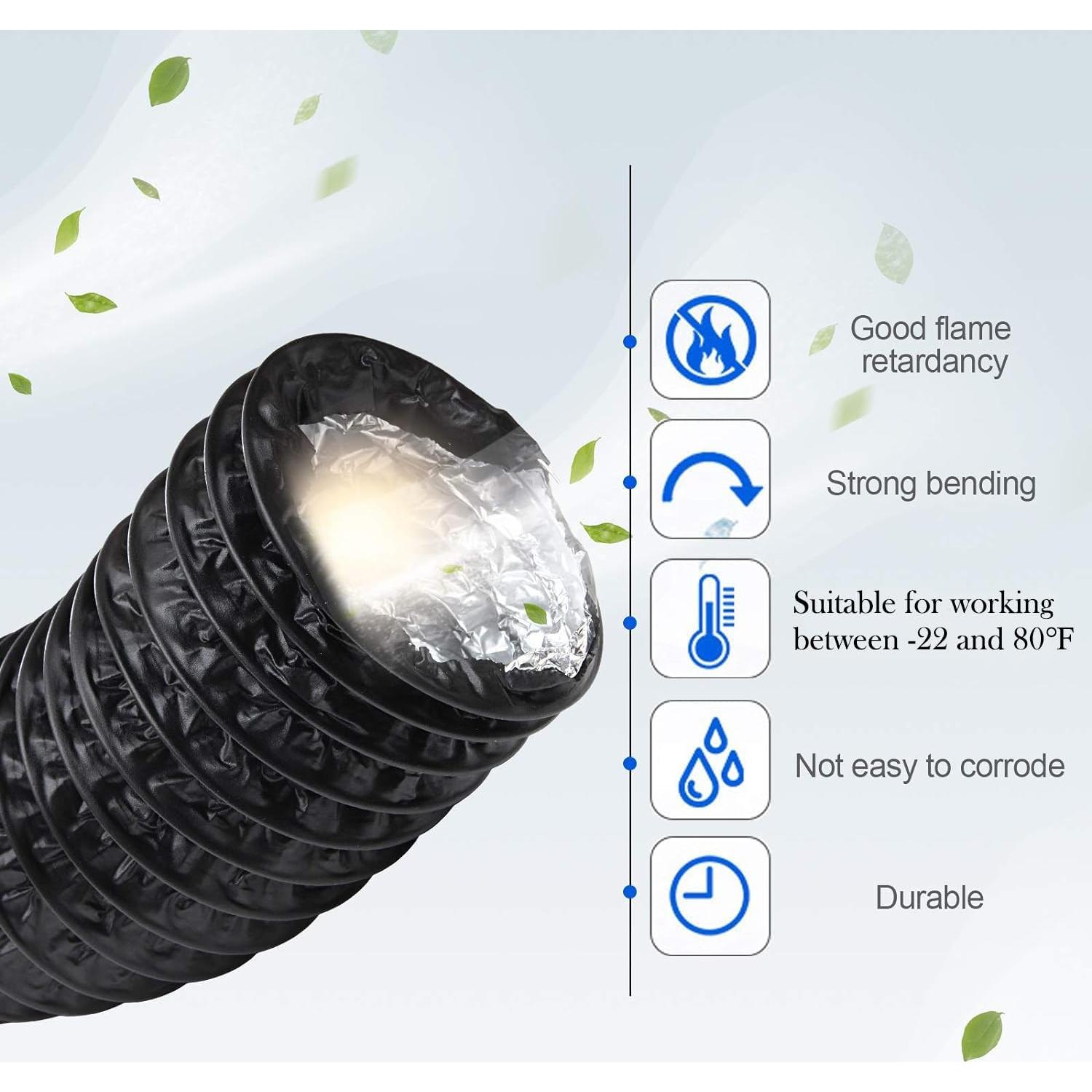 Manguera flexible 10 cm x 5 m Aluminio PVC APACALI