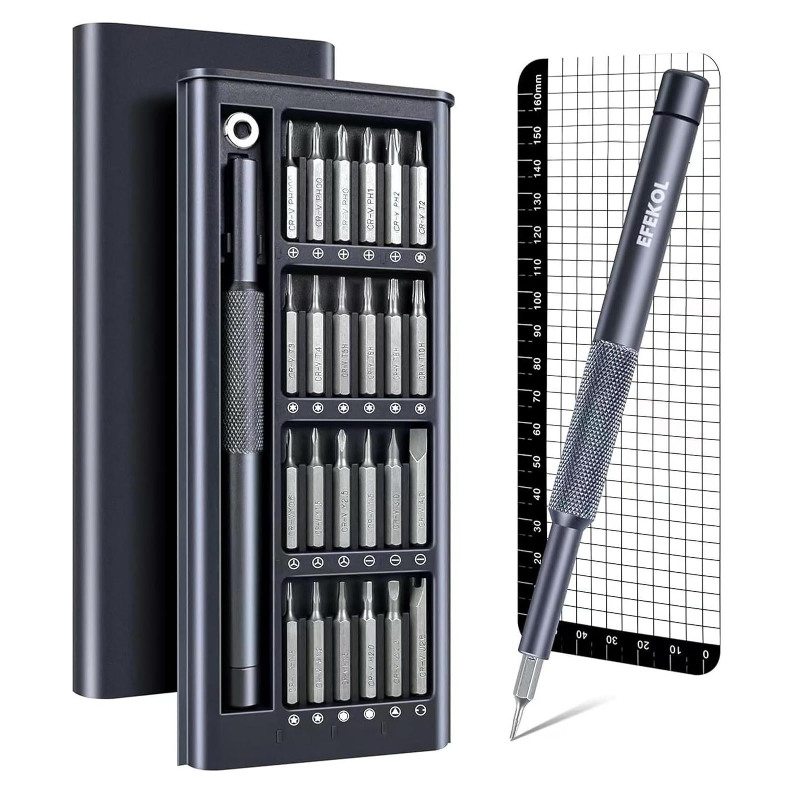 Juego de Destornilladores de Precisión Efekol 27 en 1 - Compacto