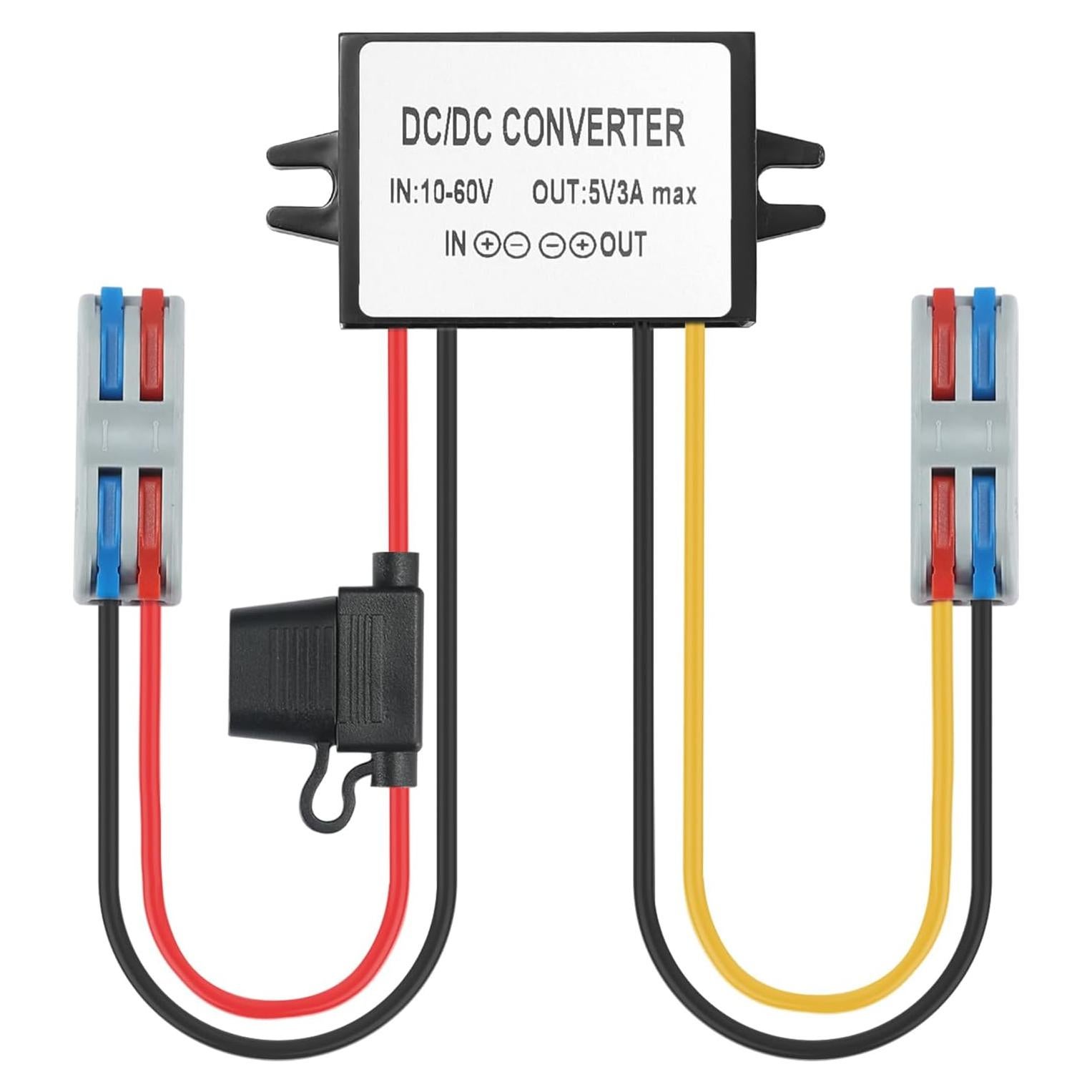 Convertidor DC-DC BEYIMEI 10-60V a 5V 3A 15W IP67