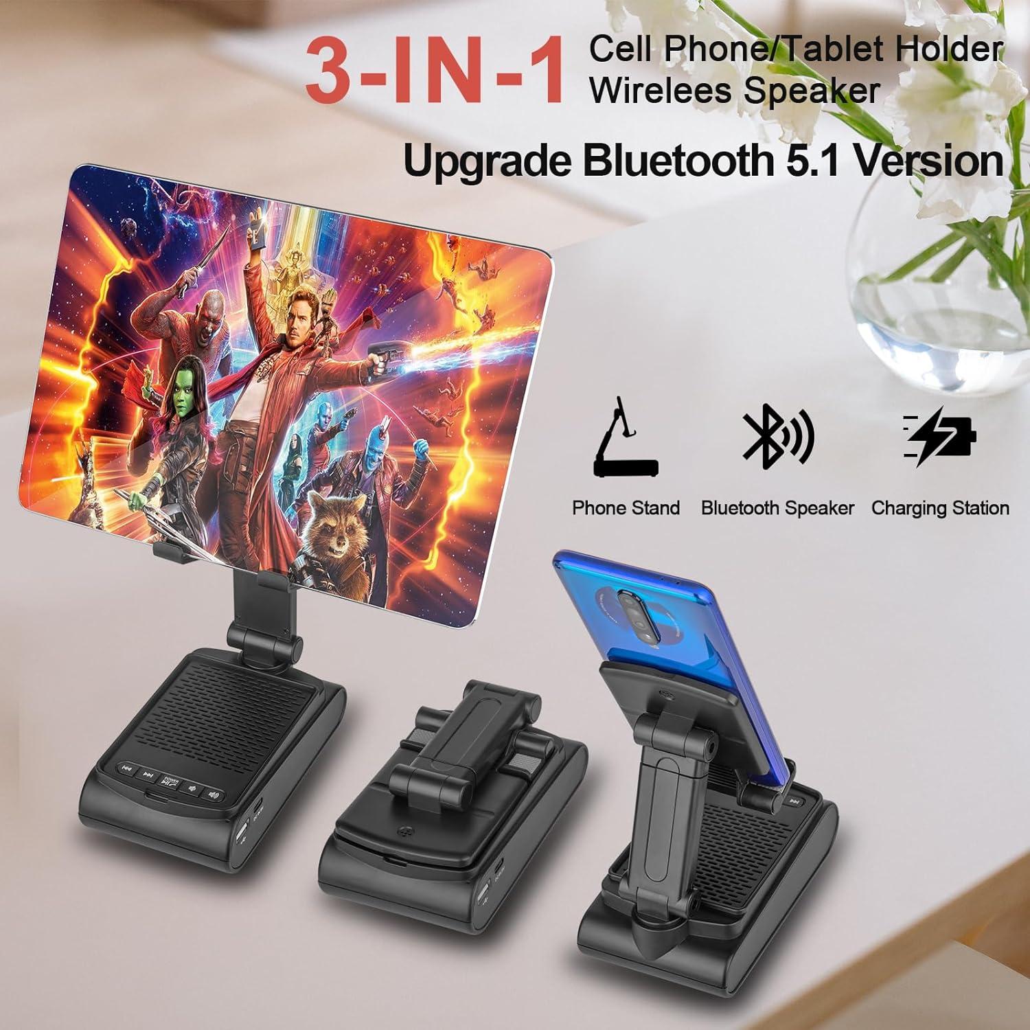 Soporte para Teléfono Móvil con Altavoz Bluetooth Fanlory