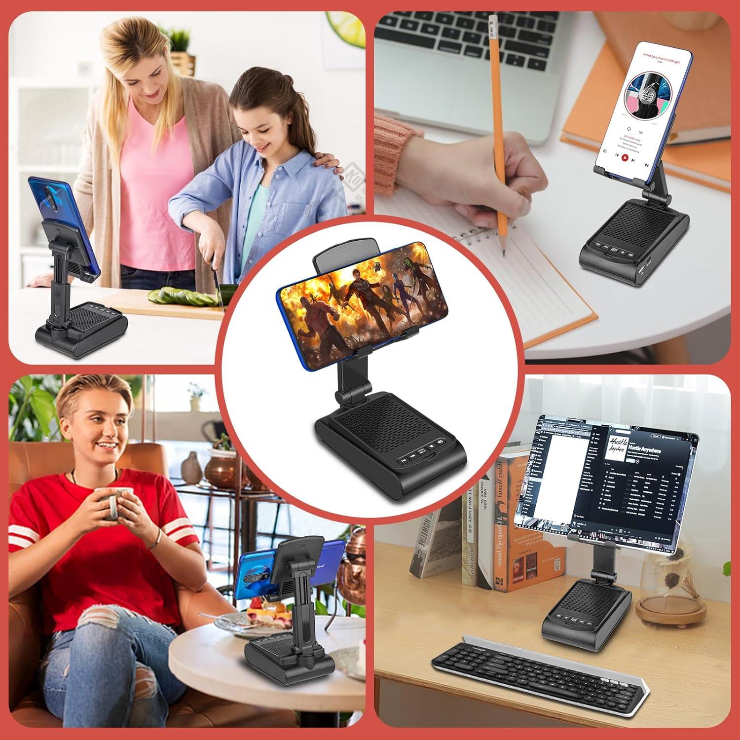 Soporte para Teléfono Móvil con Altavoz Bluetooth Fanlory