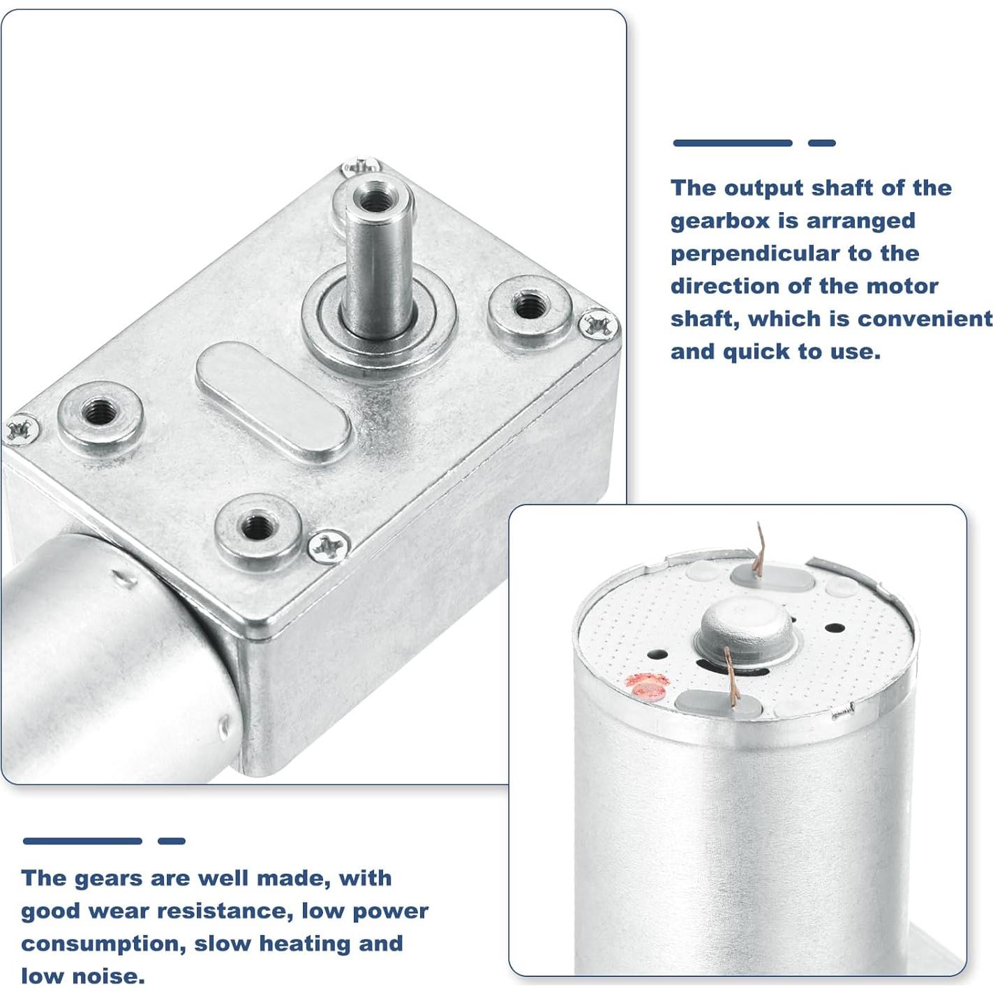 Motor Eléctrico Reversible MECCANIXITY 12V 2 RPM Engranaje