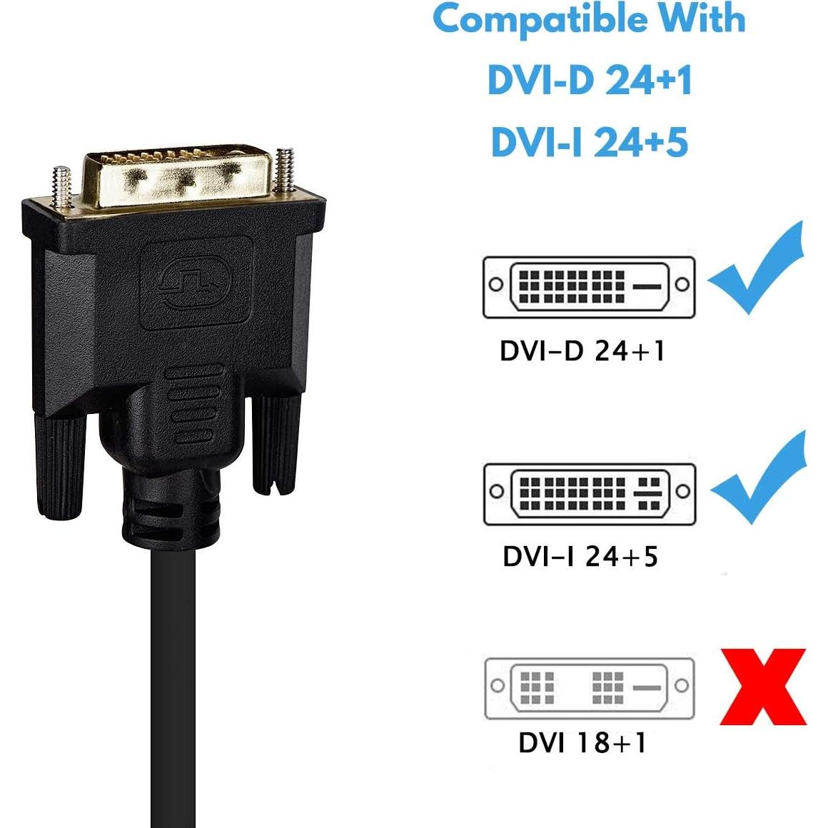 Cable DVI a VGA Wonlyus 1.0m Macho a Macho 1080p
