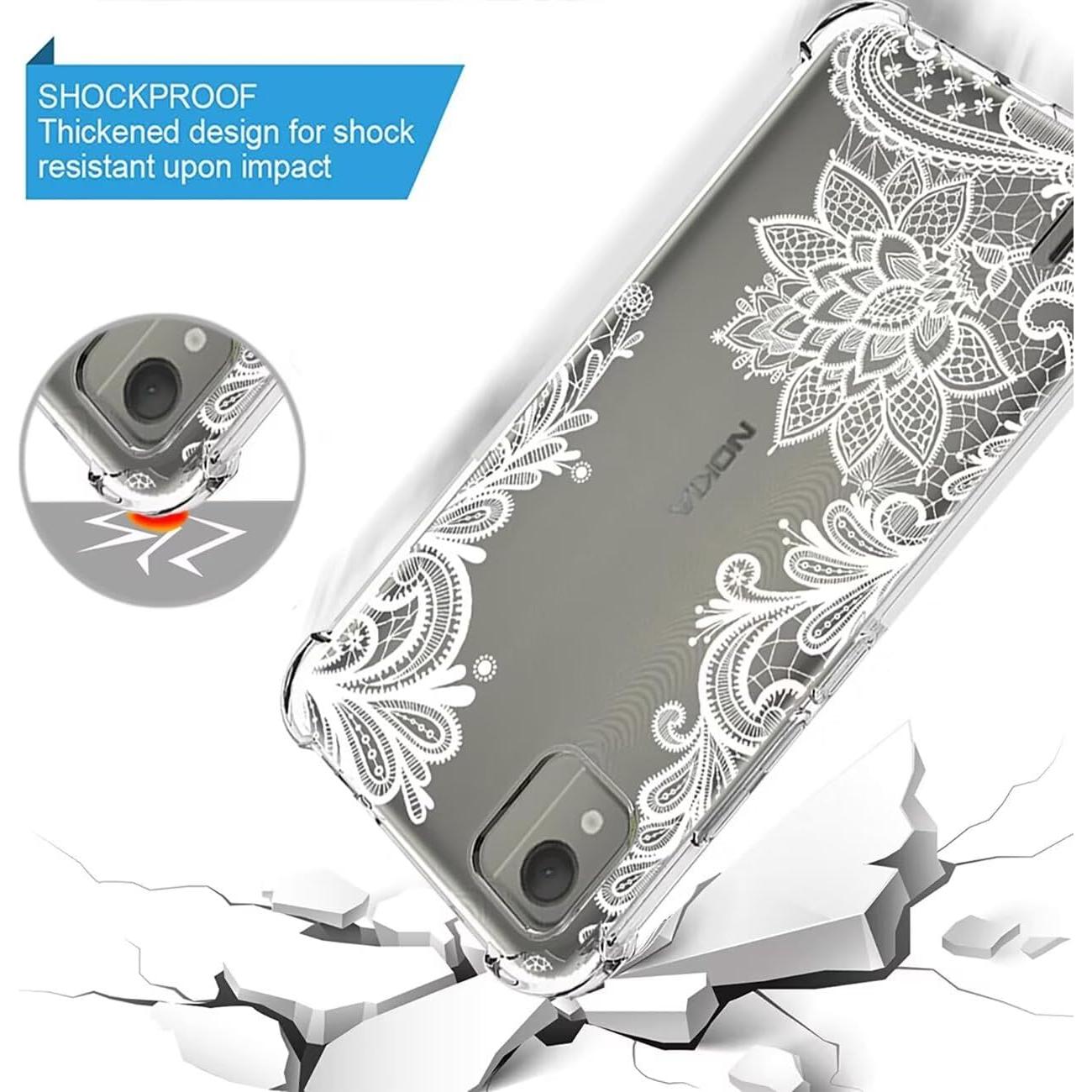 Funda Protectora TPU Floral para Nokia C2 2da Edición 5.7"