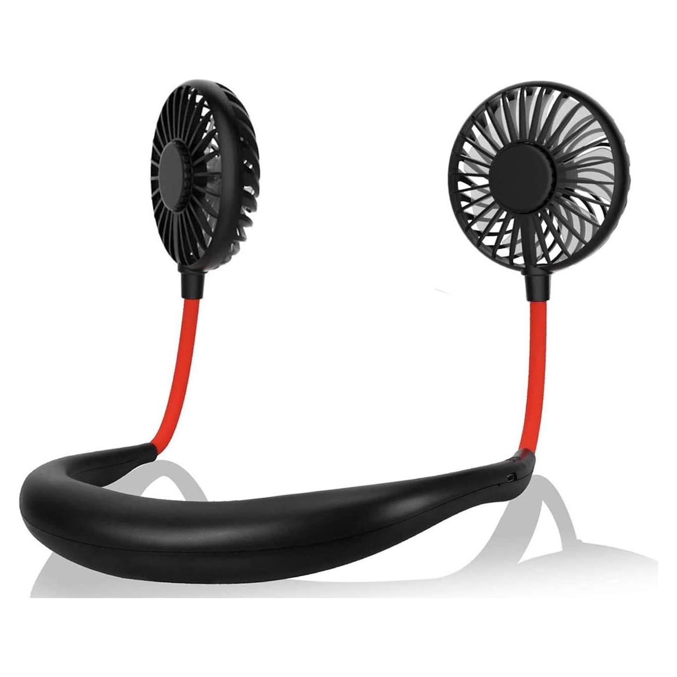 Ventilador de Cuello ANYPOWK Recargable 3 Velocidades LED Negro