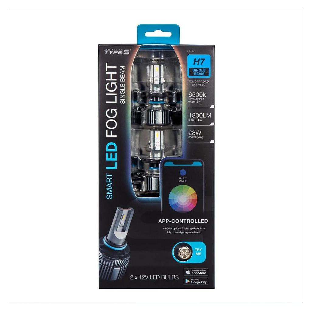 Lámparas de Niebla LED TYPE S H7 RGB 1800LM 6500K